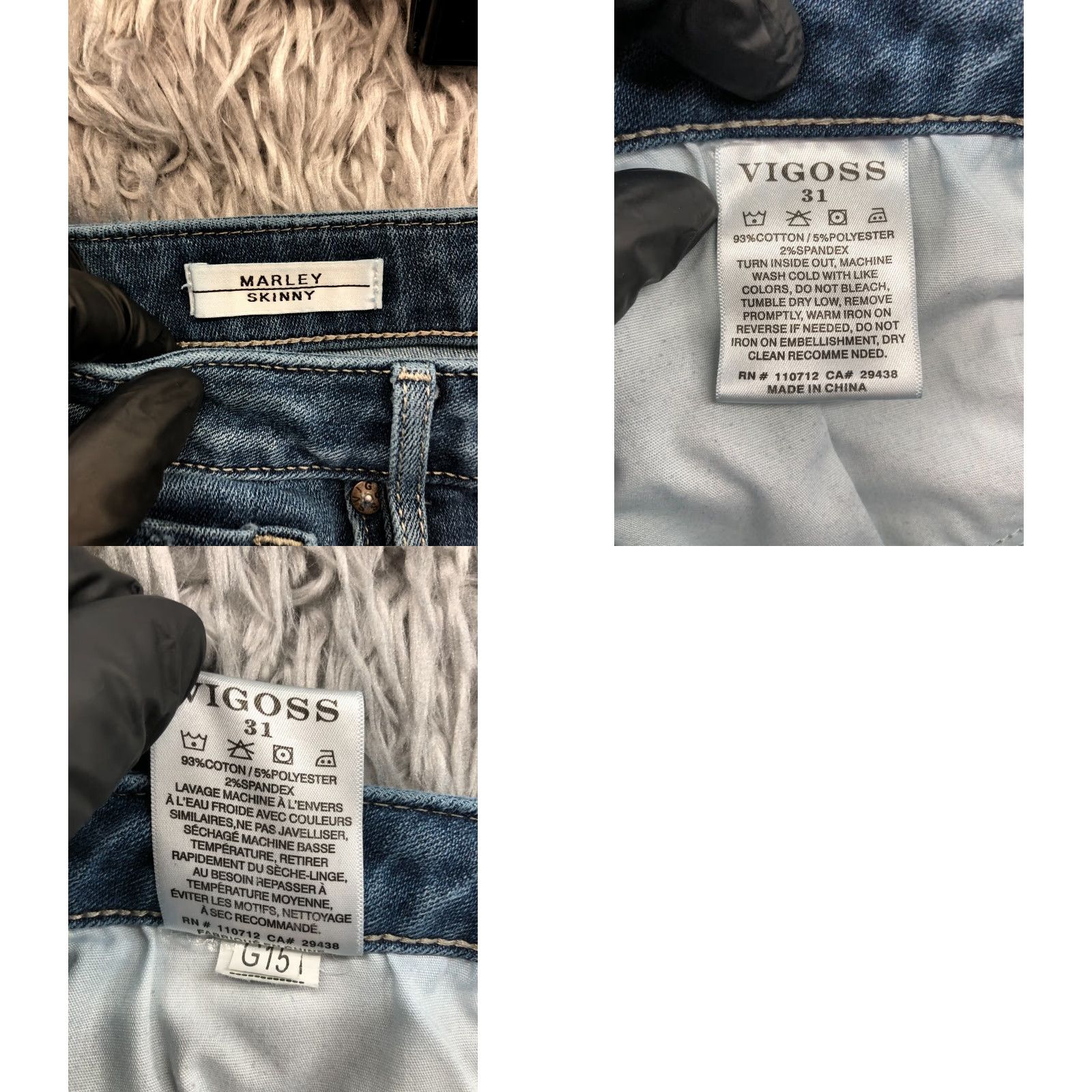 Vintage VIGOSS Marley Skinny Jeans Size 31 Womens Mid Rise Medium Wash Blue Denim Jeans Women Slim 5-Pocket Vintage No?? Size 24" / US 00 / IT 34 - 9 Thumbnail