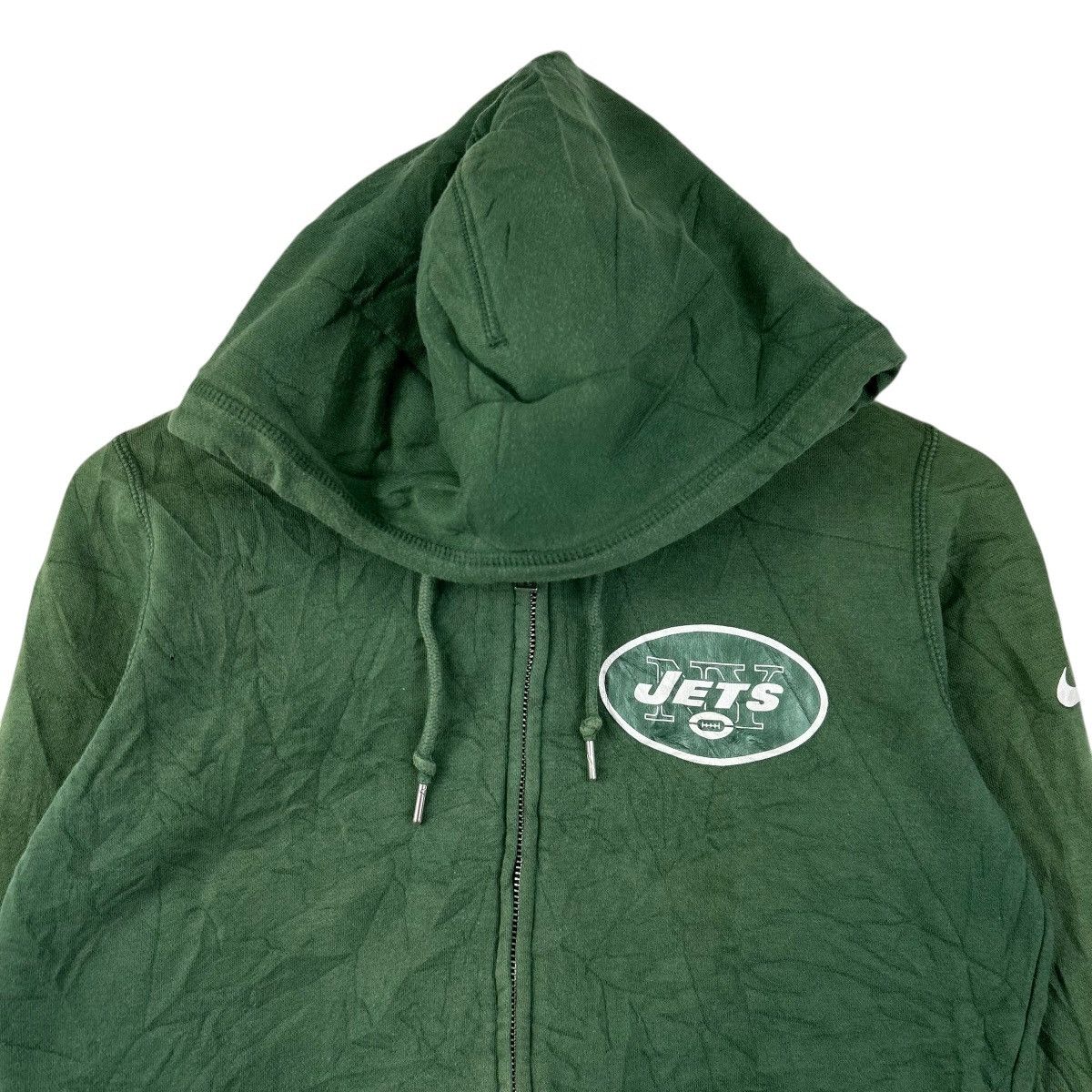 Nike NIKE JETS NFL Full Zip Zipper Hoodie Green Medium Size US M / EU 48-50 / 2 - 2 Thumbnail