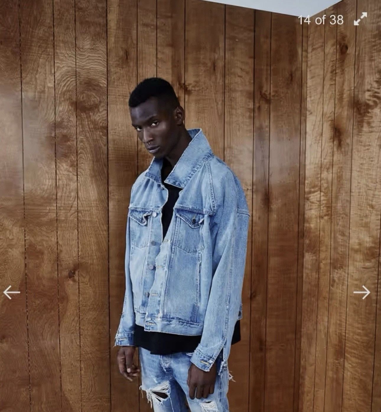 Fear of God 4th Collection Runway Archive Denim Jacket is 