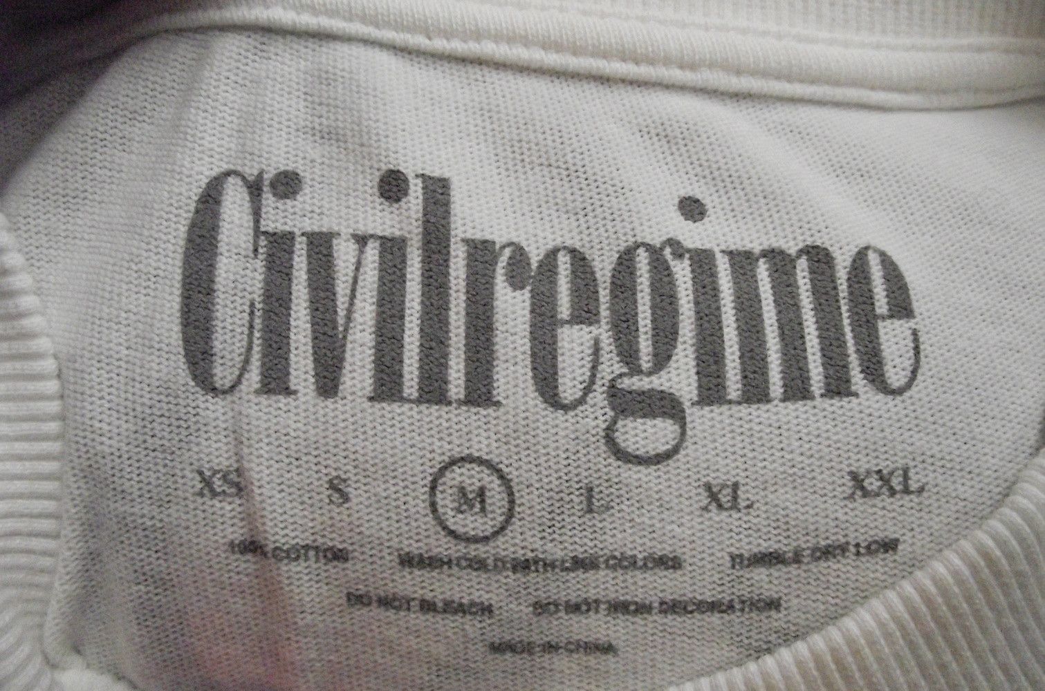 Civil Regime Graphic Tee Shirt White Skull Snake Roses From Concrete Med Size US M / EU 48-50 / 2 - 9 Thumbnail