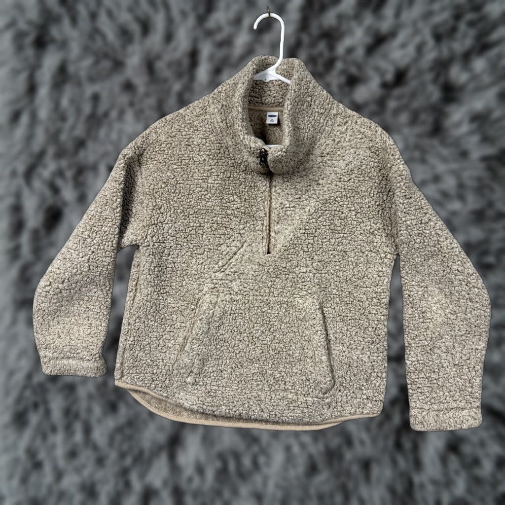 Old Navy Old Navy Jacket Womens XS Beige Sherpa Fleece Zip Gorpcore Outdoorsy Pullover Size XS / US 0-2 / IT 36-38 - 1 Thumbnail