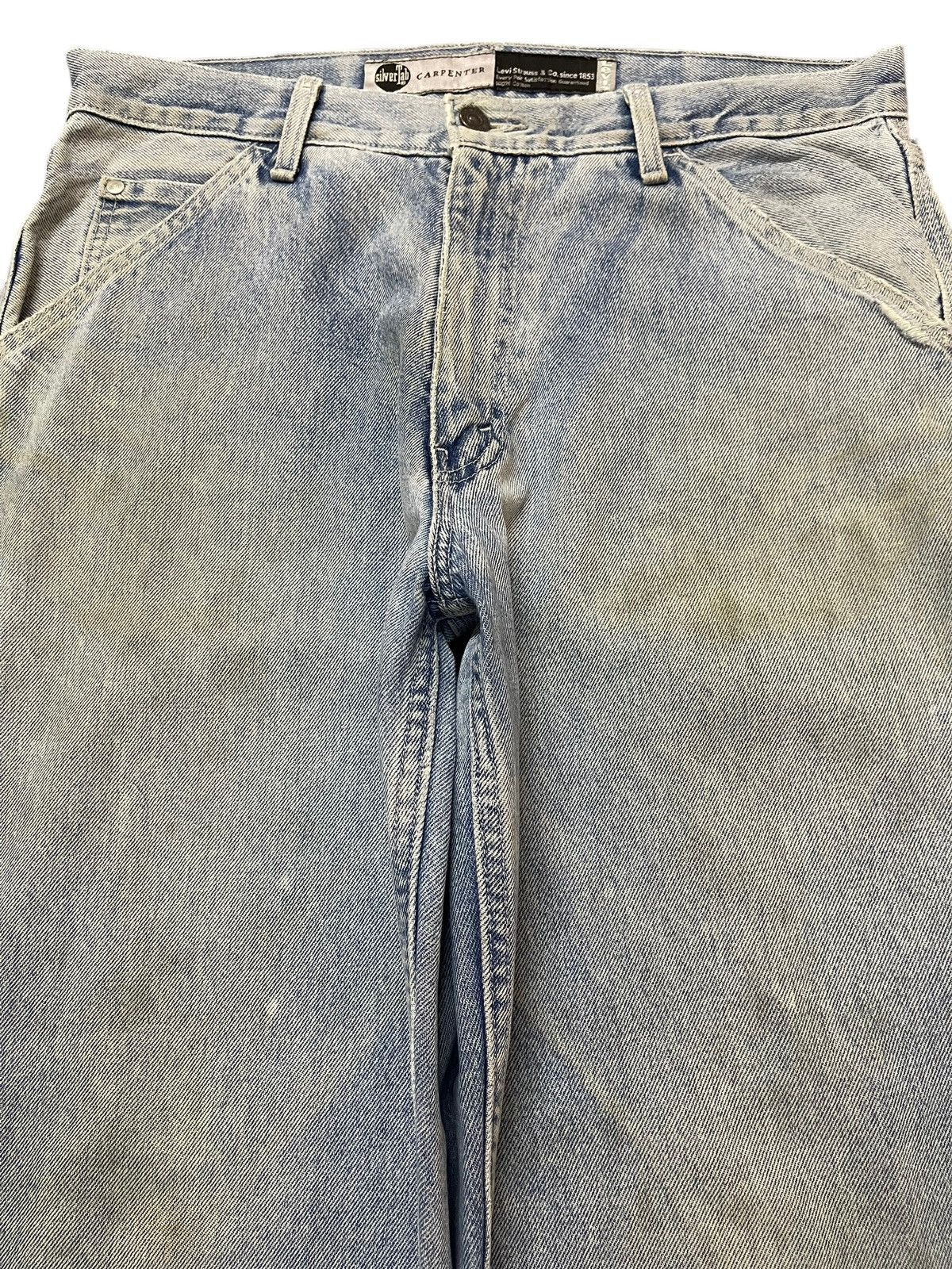 Levi's Vintage Levis Silver Tab Carpenter Style Baggy Jeans Size US 34 / EU 50 - 3 Thumbnail
