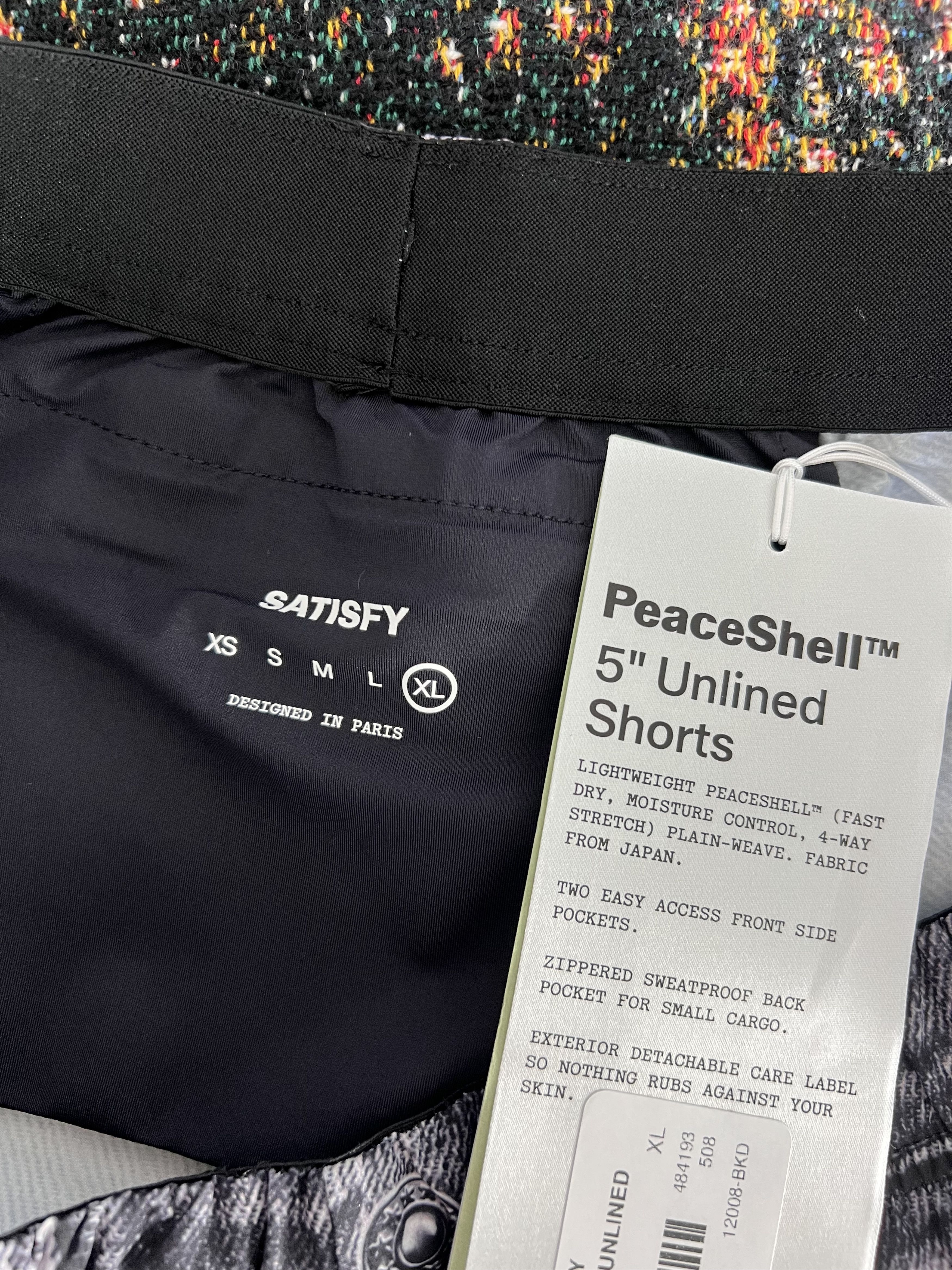 Satisfy Satisfy Running 5" PeaceShell Shorts in Black Denim Size US 36 / EU 52 - 8 Thumbnail