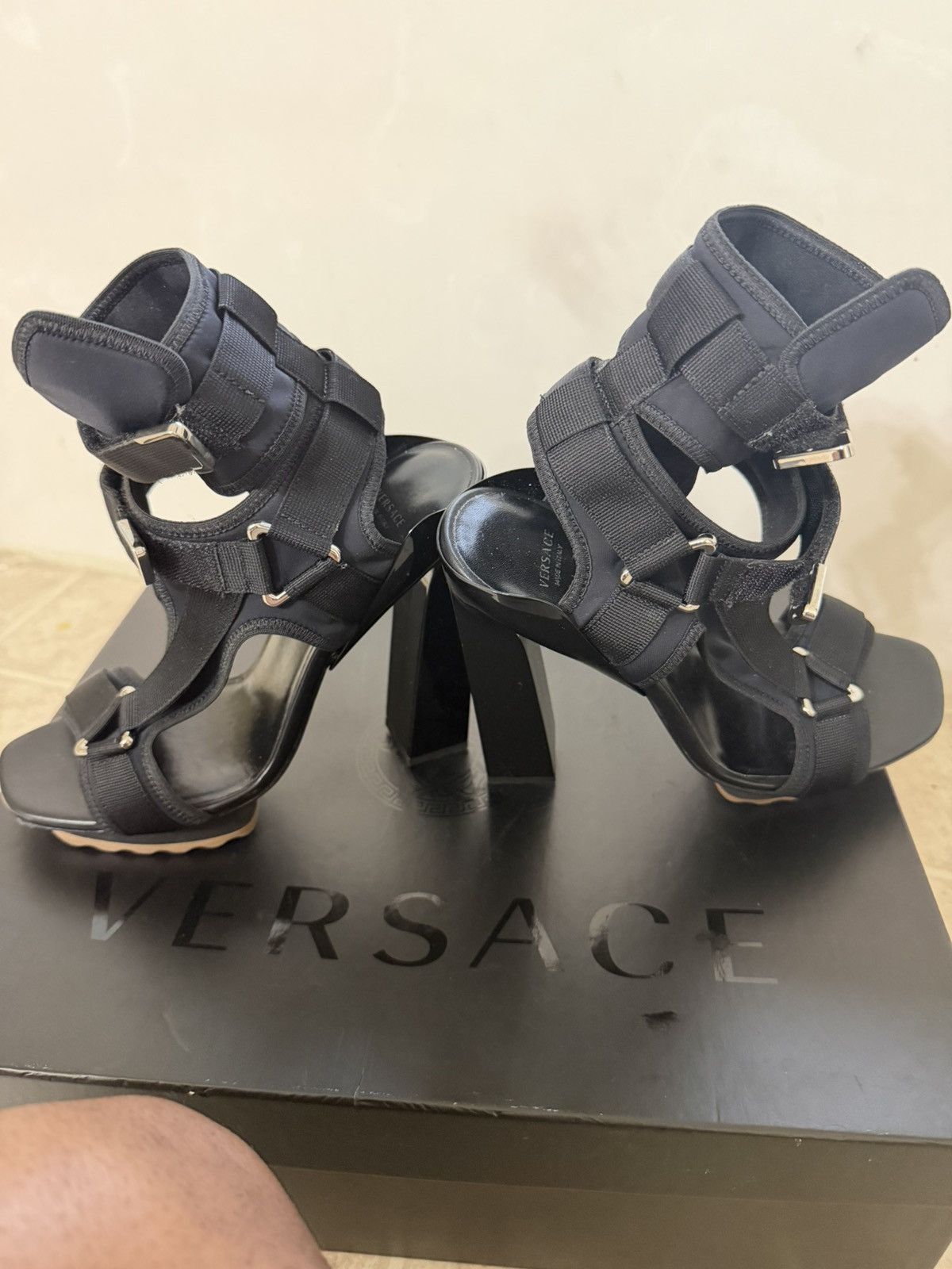 Versace Versace Neoprene Velcro Strap Platform heels Size US 8 / IT 38 - 1 Thumbnail