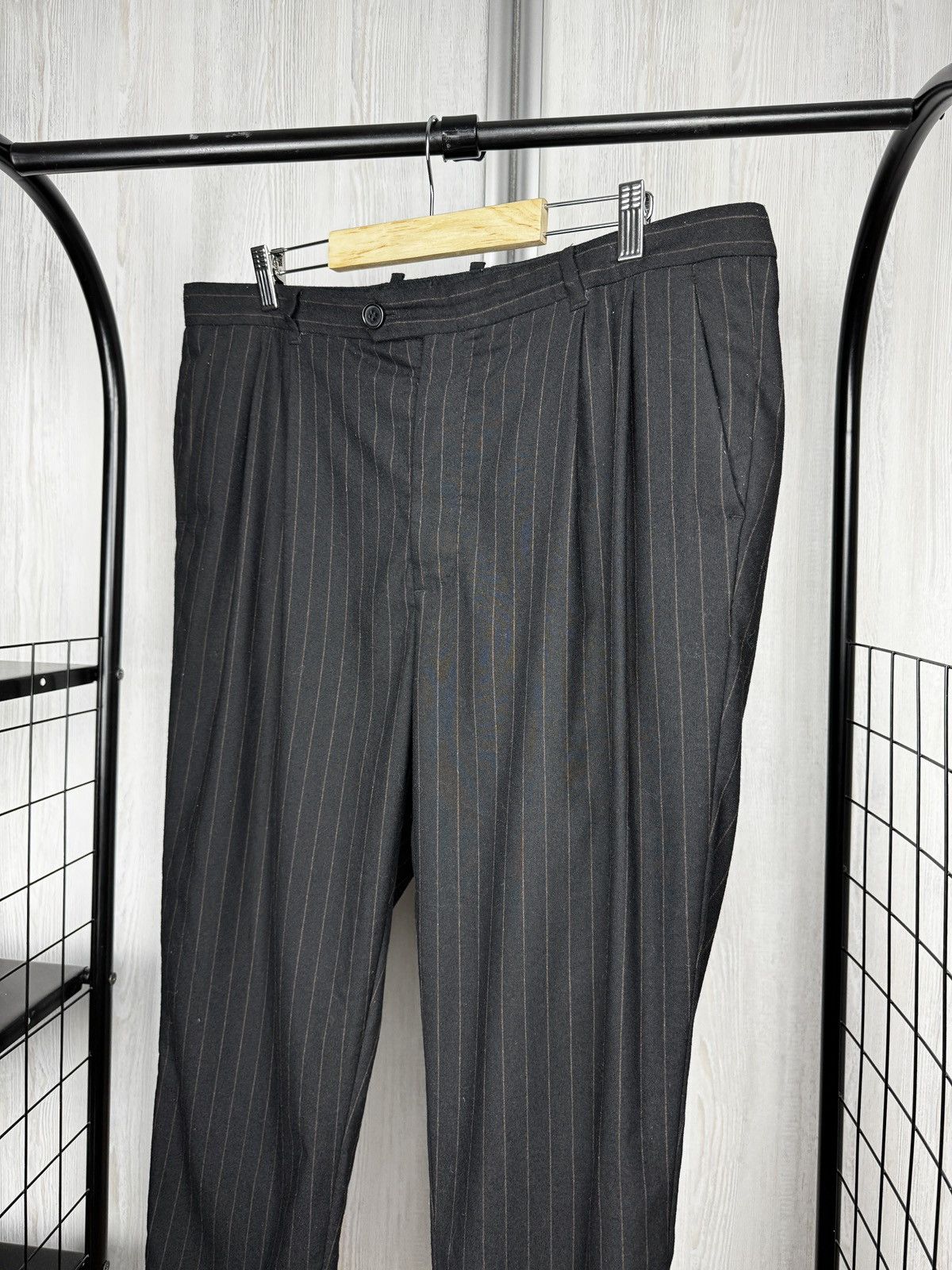 Allsaints Allsaints Blues Trouser pinstripe black brown wool blend Size US 38 / EU 54 - 4 Thumbnail