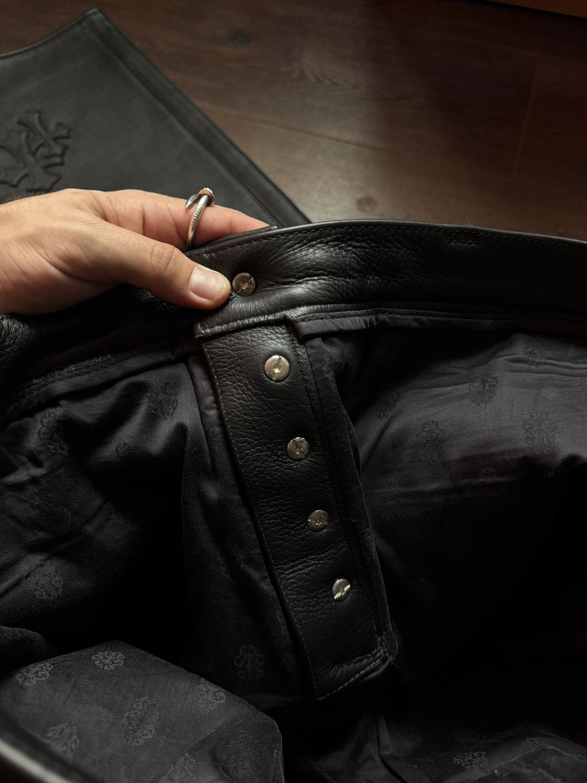 Chrome Hearts Chrome Hearts Leather Fleur pants Size US 34 / EU 50 - 11 Thumbnail
