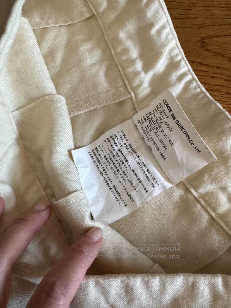 Other Comme Des Garcons size S White half skirt Size 23" - 4 Thumbnail