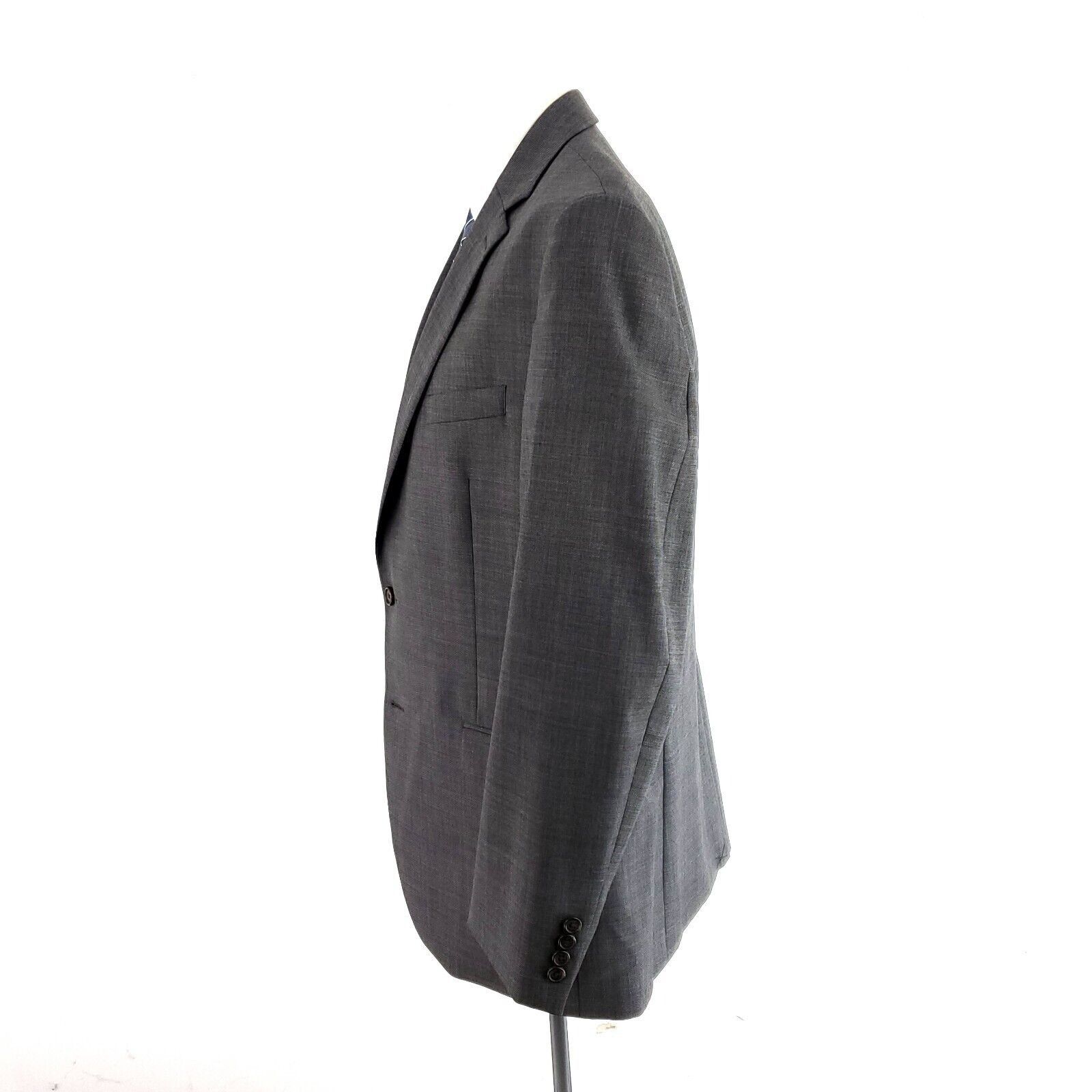 Lauren Ralph Lauren Lauren Ralph Lauren Wool 2 Button Blazer 42L Gray Sharkskin Size 42L - 4 Thumbnail
