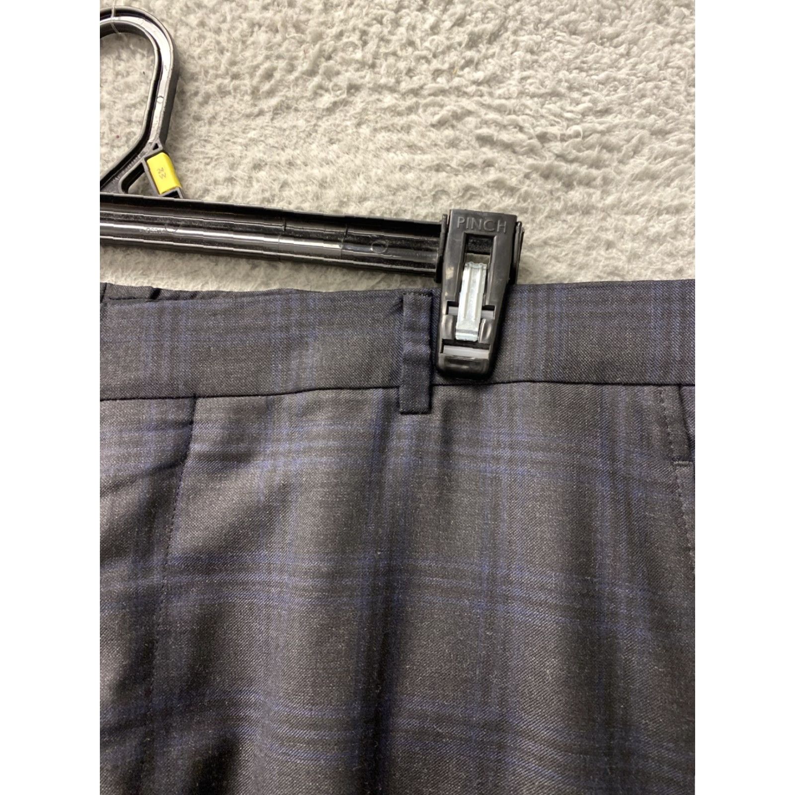 Joseph Abboud Joseph Abboud Dress Pants Men Slim All Wool Size 38 Gray Deep Blue Inseam 32 Regular 75 Size US 38 / EU 54 - 4 Thumbnail