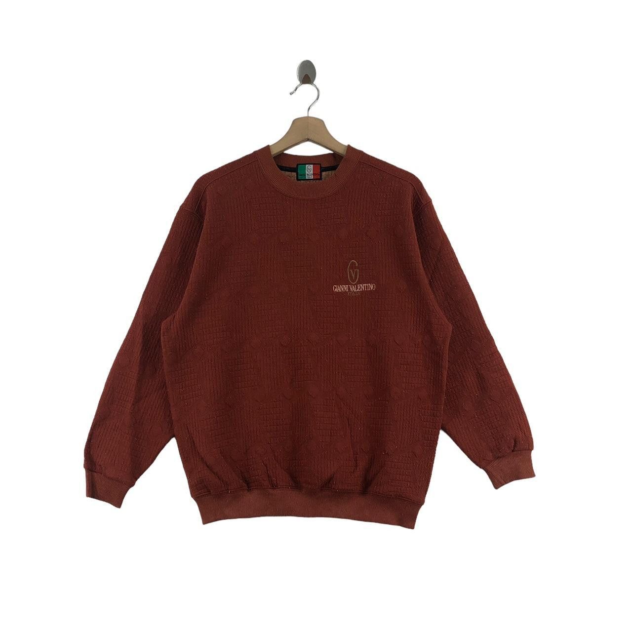 Other Vintage GIANNI VALENTINO ITALY Embossed Sweatshirt Sweater Size M / US 6-8 / IT 42-44 - 1 Thumbnail