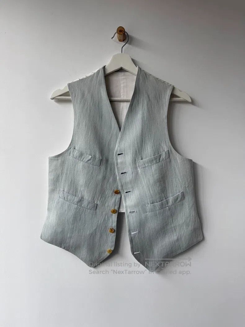 Yohji Yamamoto Yohji Yamamoto size os 90S plant-dyed linen vest Size US M / EU 48-50 / 2 - 3 Thumbnail