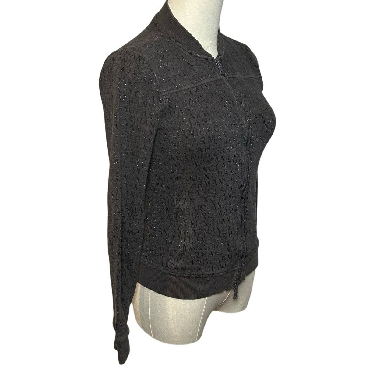 Armani Exchange Armani Exchange Gray Zip Mock Neck Athletic Jacket Small Size S / US 4 / IT 40 - 5 Thumbnail