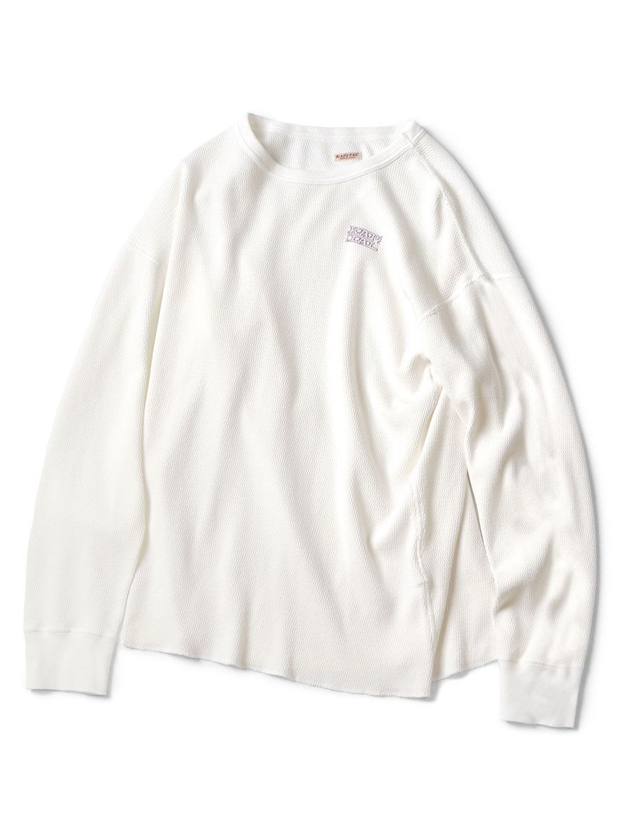 kapital Waffle small logo long sleeve T-shirt
