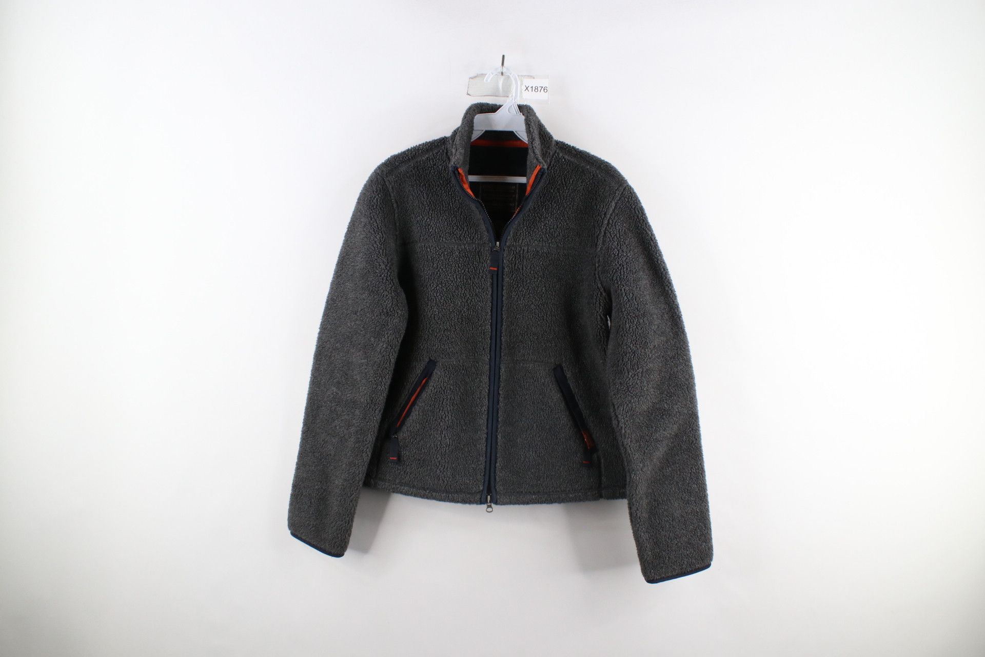 Image of Abercrombie Fitch x Vintage 90's Abercrombie & Fitch Pile Fleece Full Zip Jacket in Grey (Size Smal