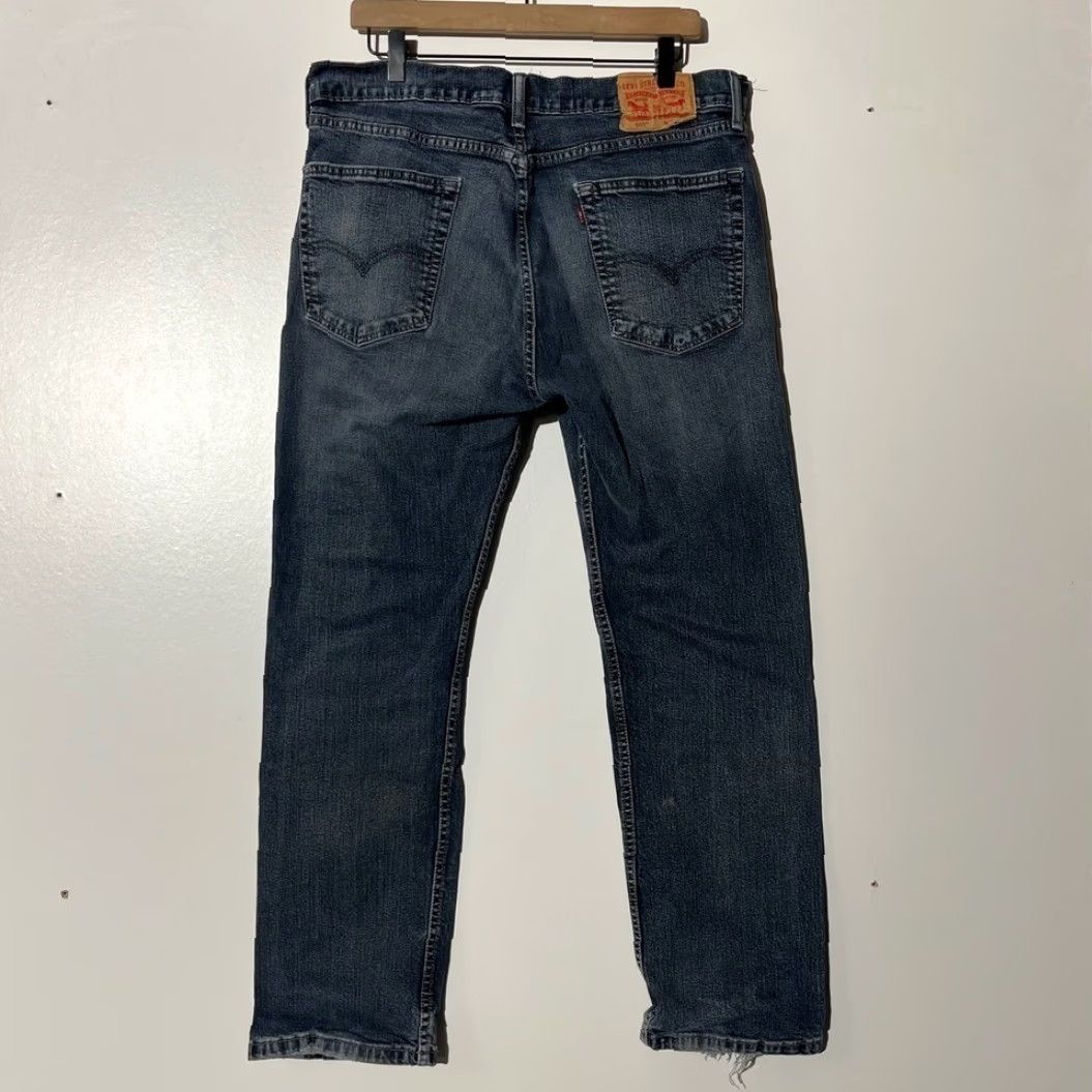 Levi's Levi's 505 Straight Leg Dark Washed Blue Denim Jeans Men 36X30, Blue, Regular, Men, Denim Jeans Size US 36 / EU 52 - 4 Thumbnail