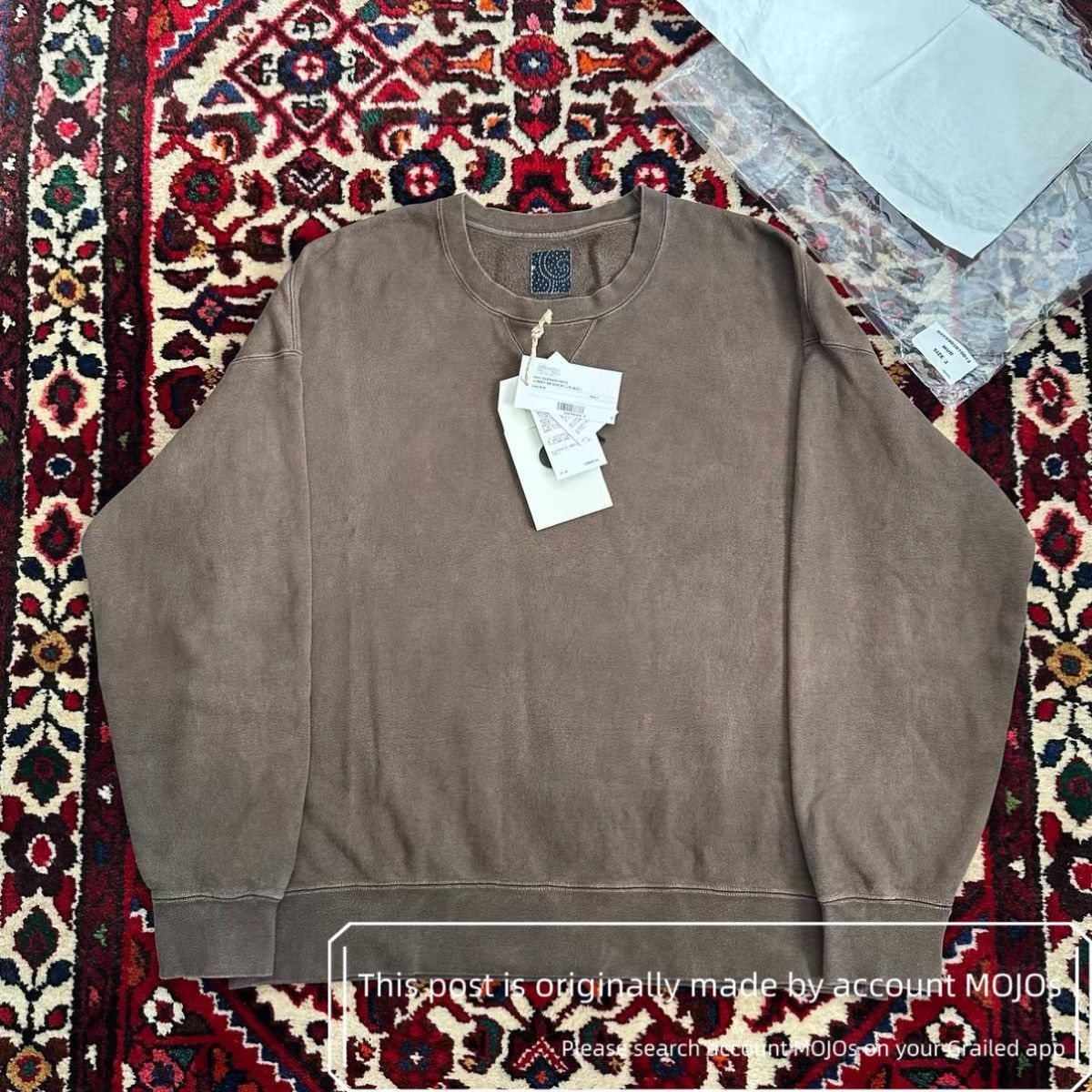 Visvim VISVIM JUMBO SB SWEAT 3/4 Veggie Dye Crewneck - Purple 