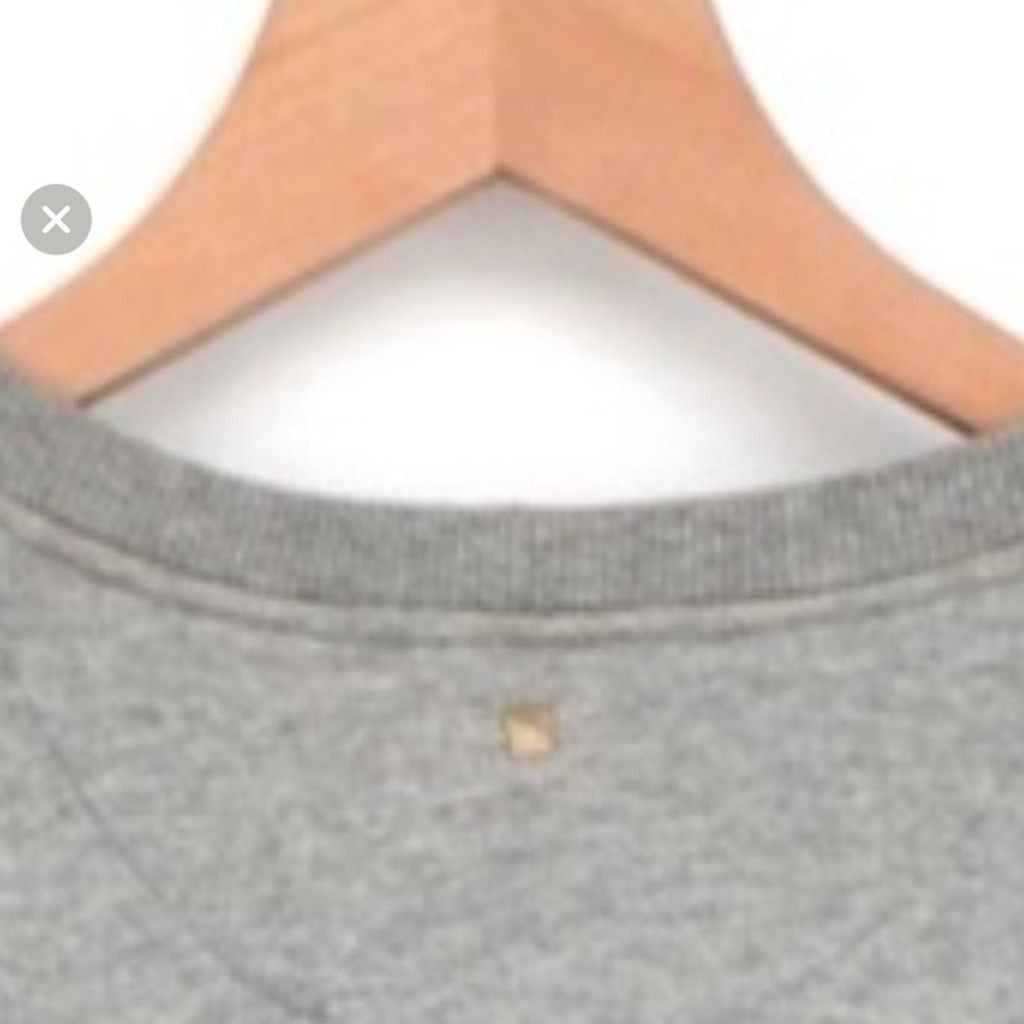 Valentino Valentino Made in Italy Gray Crewneck Contrast Zip Pocket –M Size US M / EU 48-50 / 2 - 7 Thumbnail