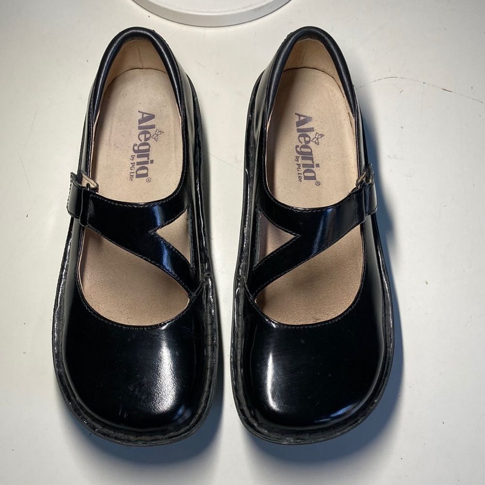 Allegri Alegria Mary Janes Black Patent Leather 38 7.5 Size US 7.5 / IT 37.5 - 1 Thumbnail