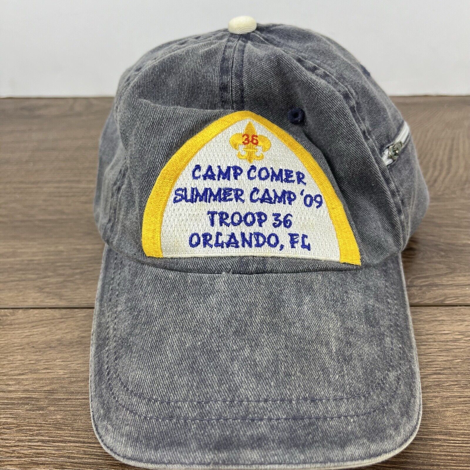 Other Camp Comer Hat Troop 36 Orlando Florida Gray Hat Adjustable Size ONE SIZE - 5 Thumbnail