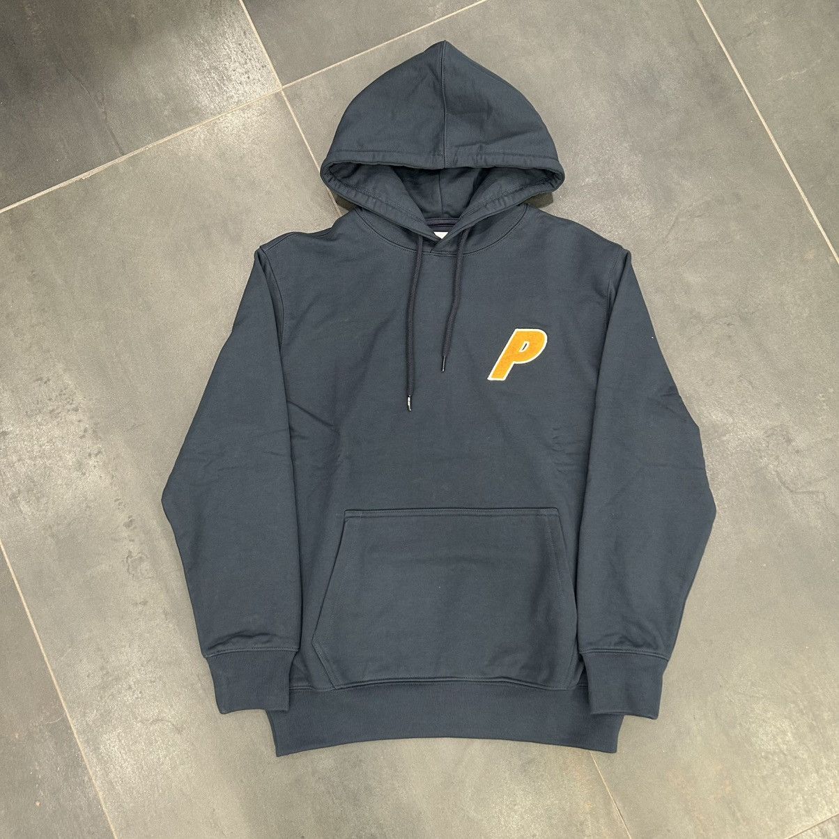 #75736 Palace Tri Chenile Hoodie (Navy/Yellow)