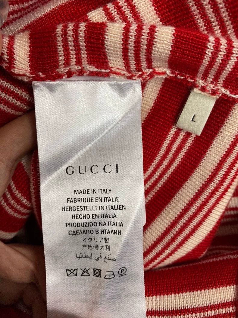 Gucci Gucci Red striped knitted long sleeves 2502-Nextarrow Size US L / EU 52-54 / 3 - 4 Thumbnail