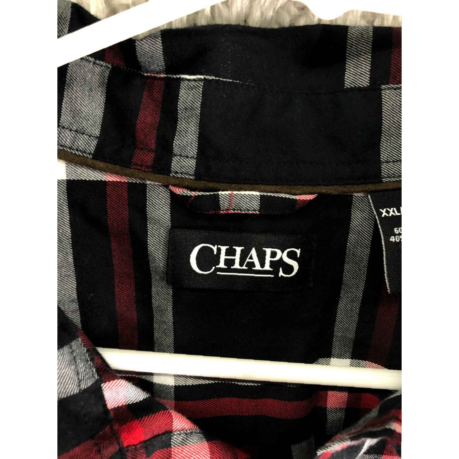 Chaps Chaps Mens XXL Black Striped Long Sleeve Button-Down Collar Shirt Size US XXL / EU 58 / 5 - 6 Thumbnail