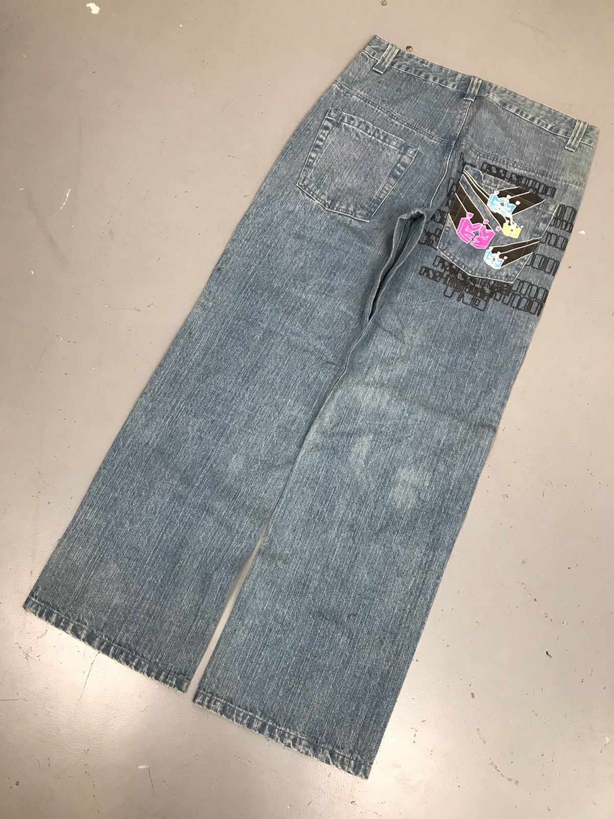 JNCO × Vintage Vintage pnb printed denim Size US 35 - 2 Thumbnail