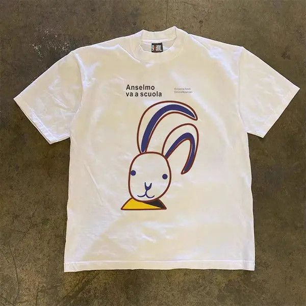 Vintage Masaki x Kubo Loose Rabbit Print Short Sleeve T-Shirt Size US M / EU 48-50 / 2 - 5 Thumbnail