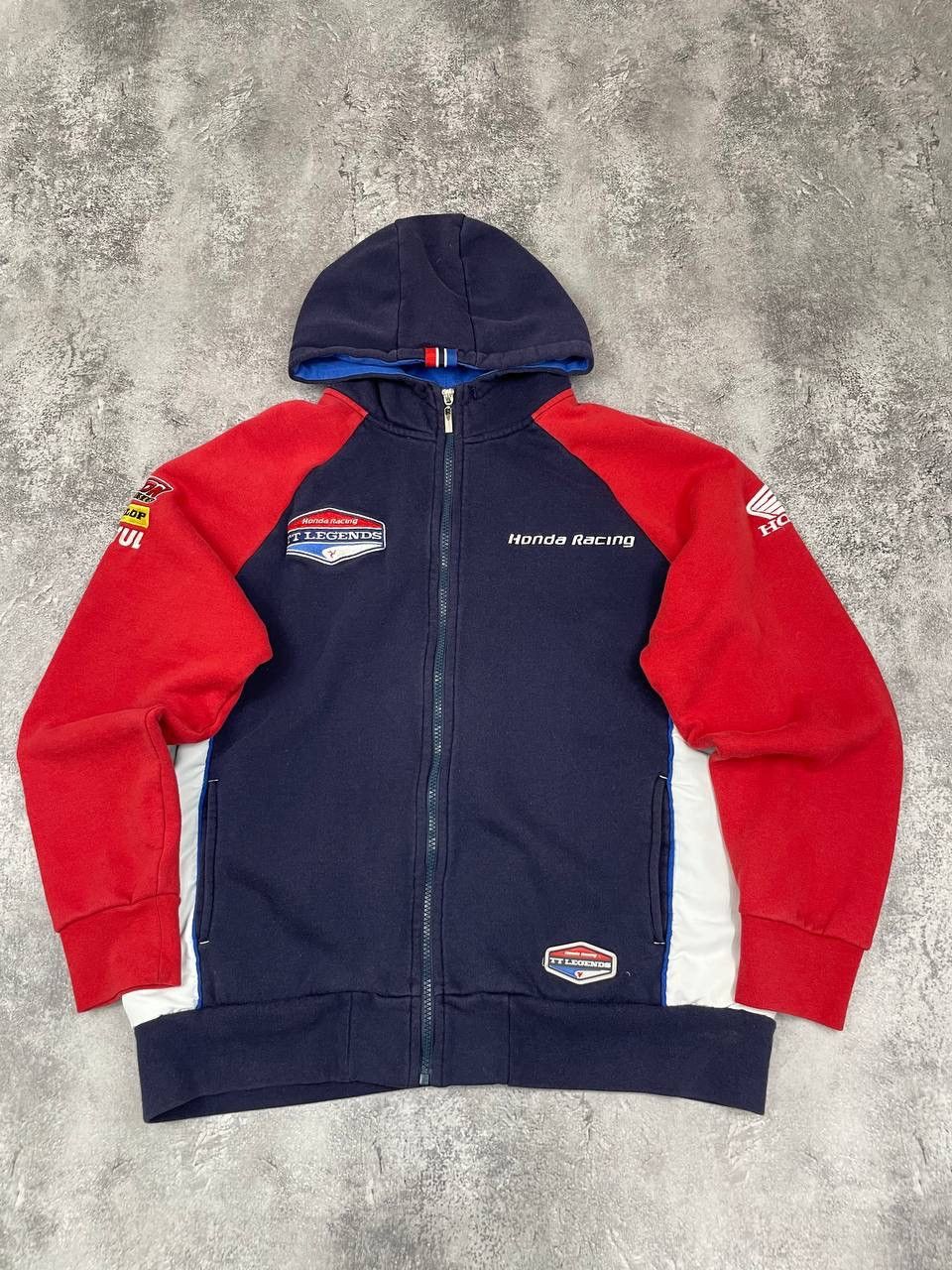 Honda Honda Racing TT Legends Men Cotton Full Zip Hoodie Navy Size US S / EU 44-46 / 1 - 1 Thumbnail