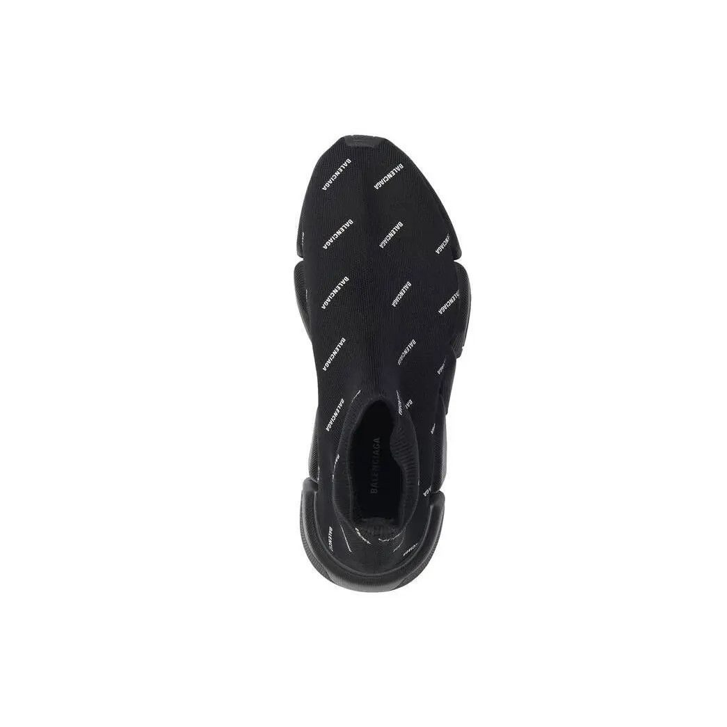 Balenciaga o1w1db11225 Speed 2.0 Recycled Knit Sneakers in Black/White Size US 15 / EU 48 - 4 Thumbnail
