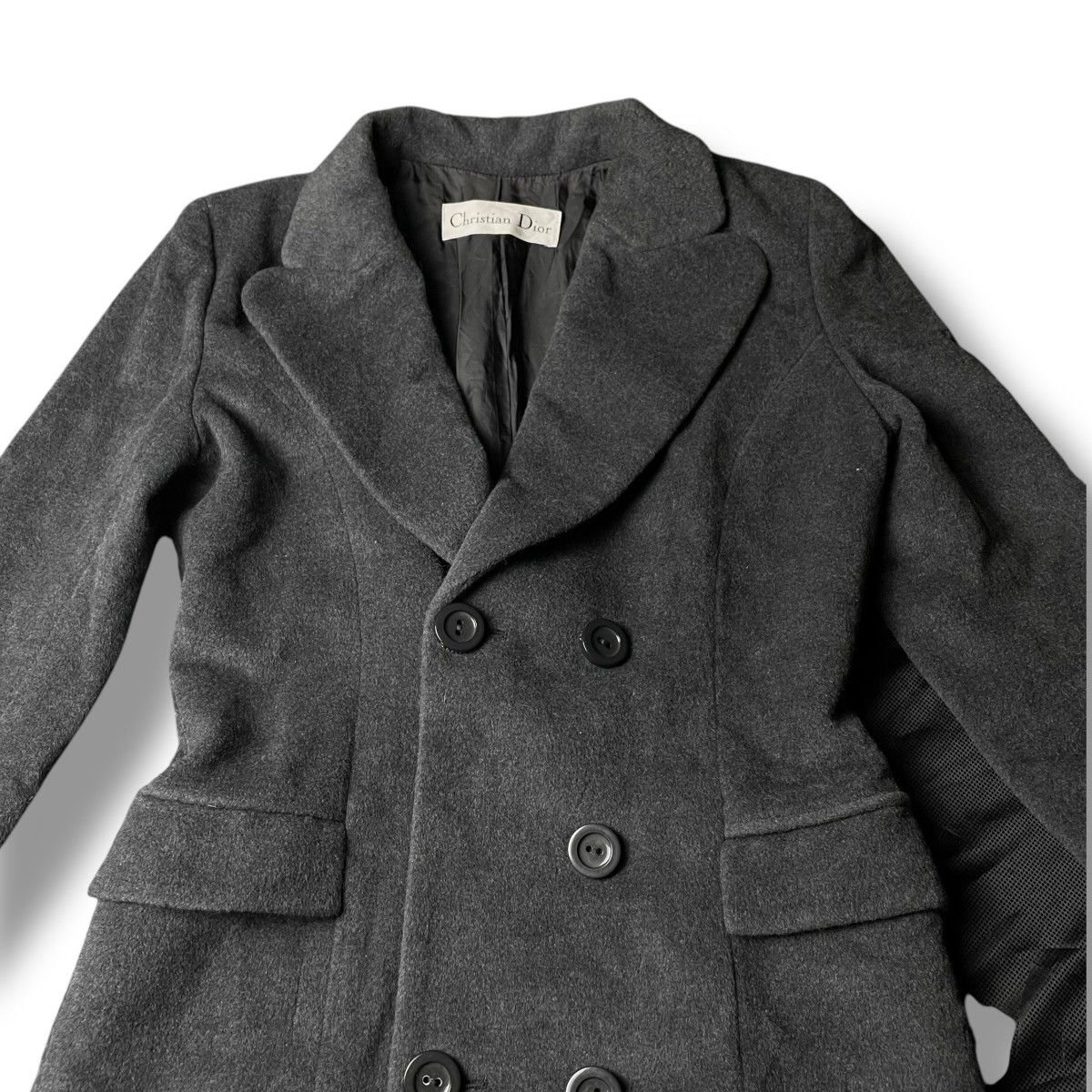 Christian Dior Monsieur VINTAGE CHRISTIAN DIOR WOOL HEAVY COAT JACKET Size M / US 6-8 / IT 42-44 - 4 Thumbnail