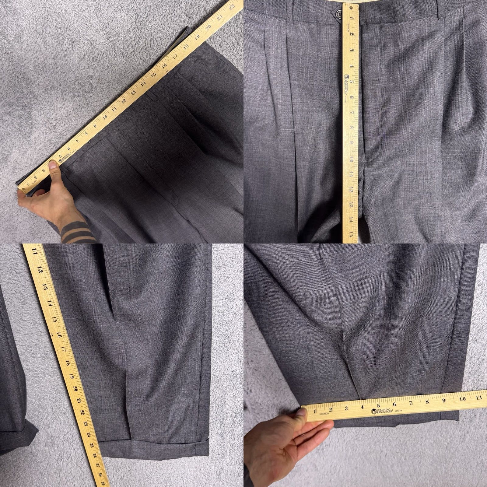 Ralph Lauren Ralph Lauren Suit Men 52R 38x26 2 Piece Set Glen Check 100% Pure New Wool Size 52R - 10 Thumbnail