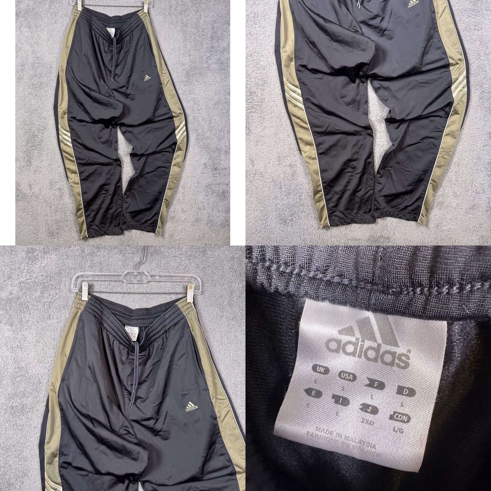 Adidas VINTAGE Adidas Track Suit Mens L Jacket Pants Set Y2K Military Green Hip Hop Size 42R - 9 Thumbnail