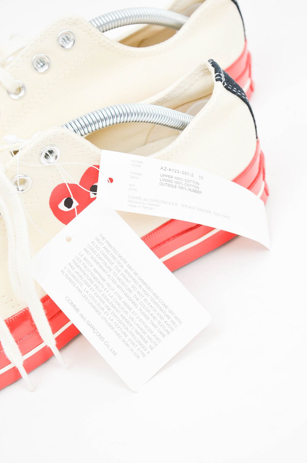 Comme des Garcons × Vans CDG Play Converse Chuck Taylor Low Red Sole Sneakers US 10 Size US 10 / EU 43 - 11 Thumbnail