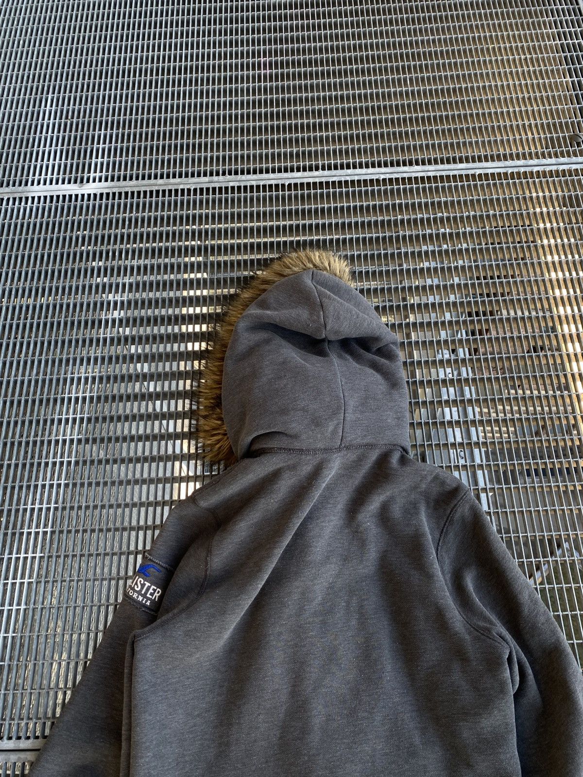 Streetwear Hollister Y2K Fur Double Zip Hoodie Sweaters Knitwear