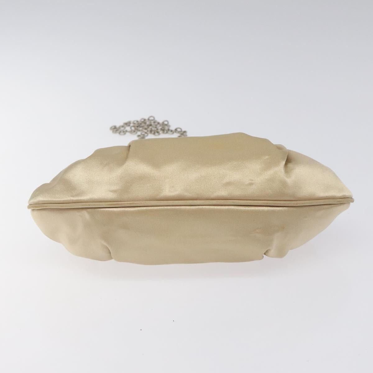 Salvatore Ferragamo Salvatore Ferragamo Gancini Chain Shoulder Bag Satin Beige Size ONE SIZE - 5 Thumbnail