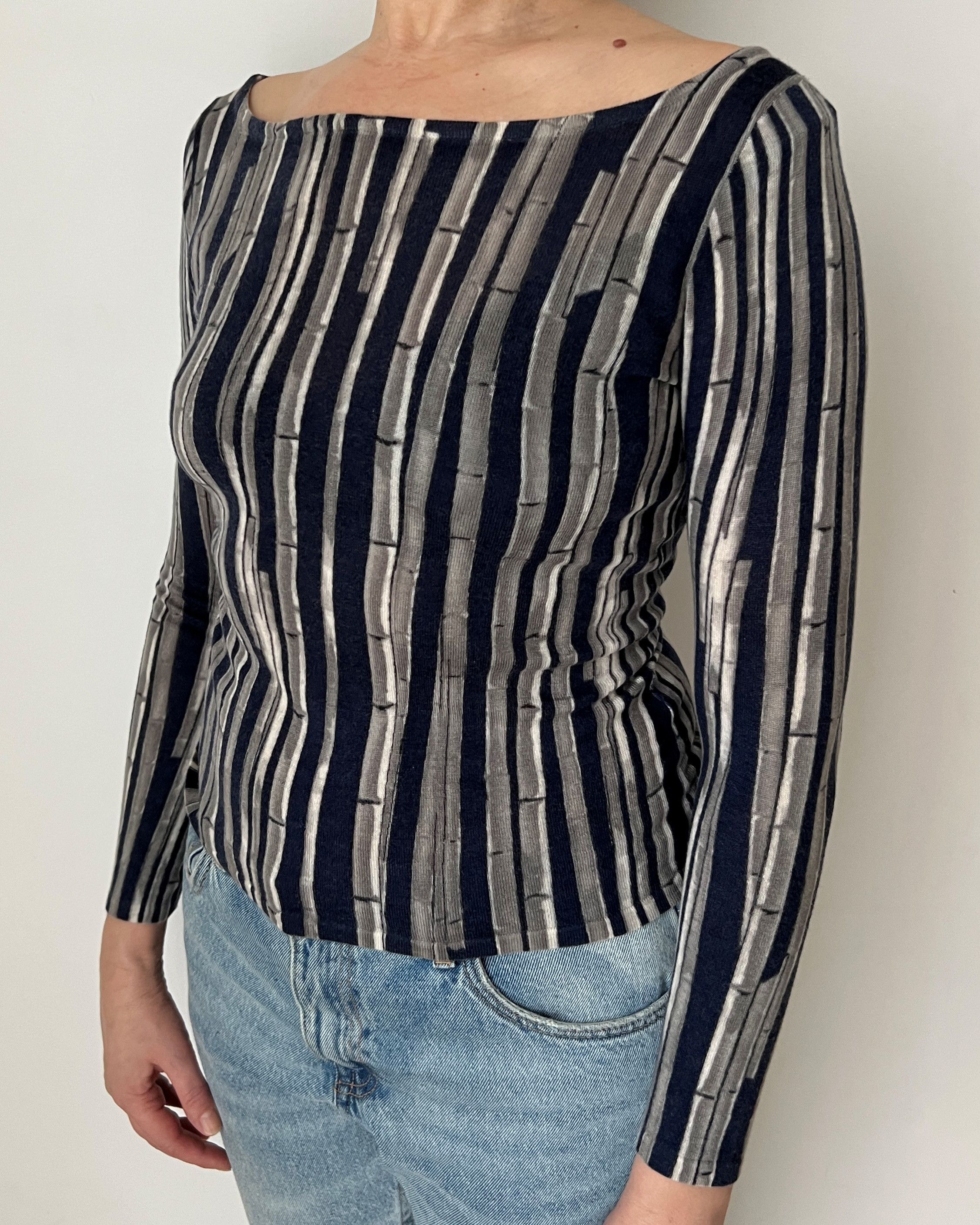 Loro Piana LORO PIANA CASHMERE TOP BLOUSE BOAT NECK Size S / US 4 / IT 40 - 2 Thumbnail