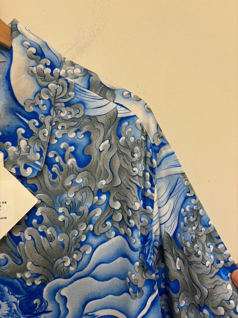 Loro Piana Nipoaloha Cloud Pattern Aloha Shirt- Size US L / EU 52-54 / 3 - 6 Thumbnail