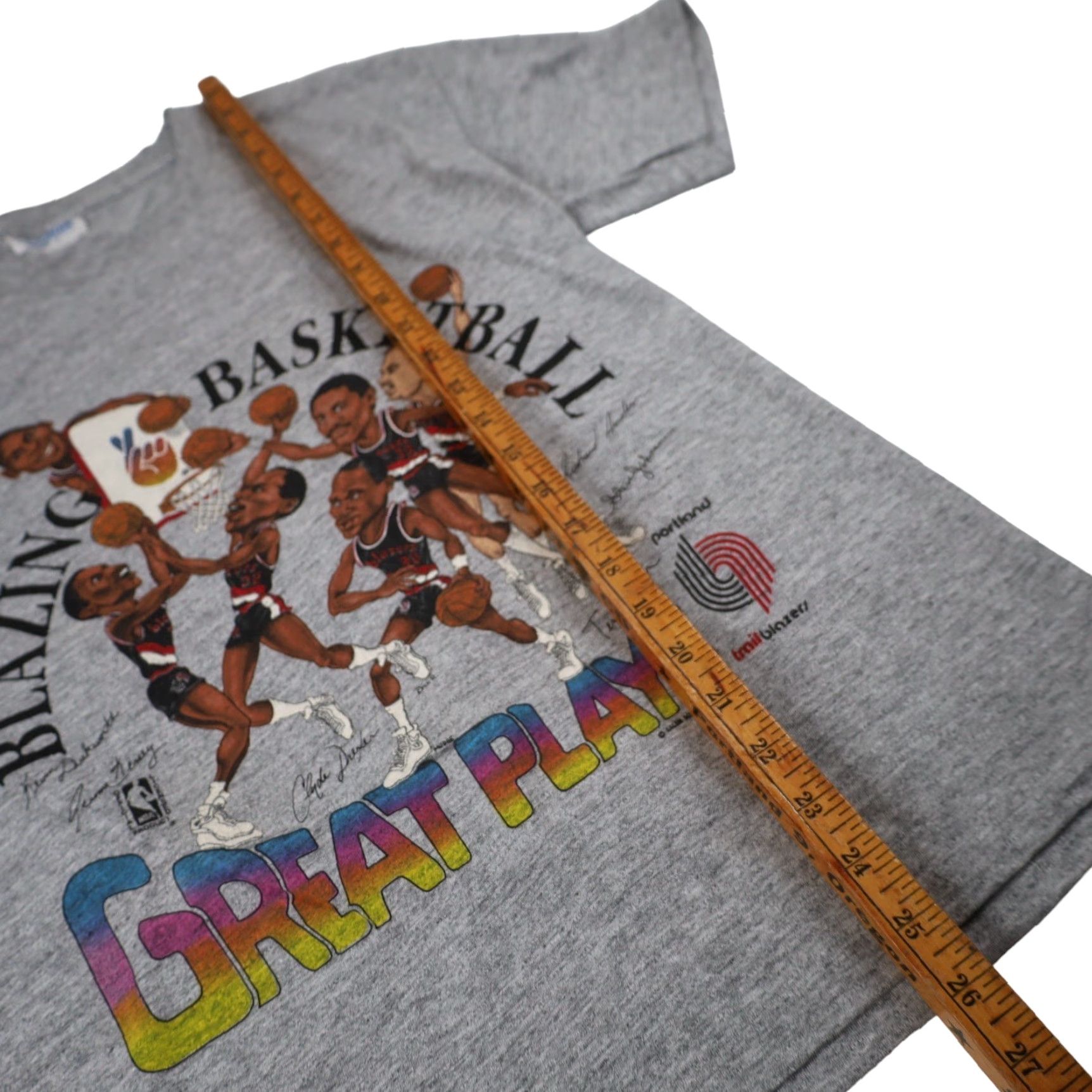 NBA VINTAGE Salem Sportswear Portland Blazers Graphic T Shirt Gray M Mens Size US M / EU 48-50 / 2 - 8 Thumbnail