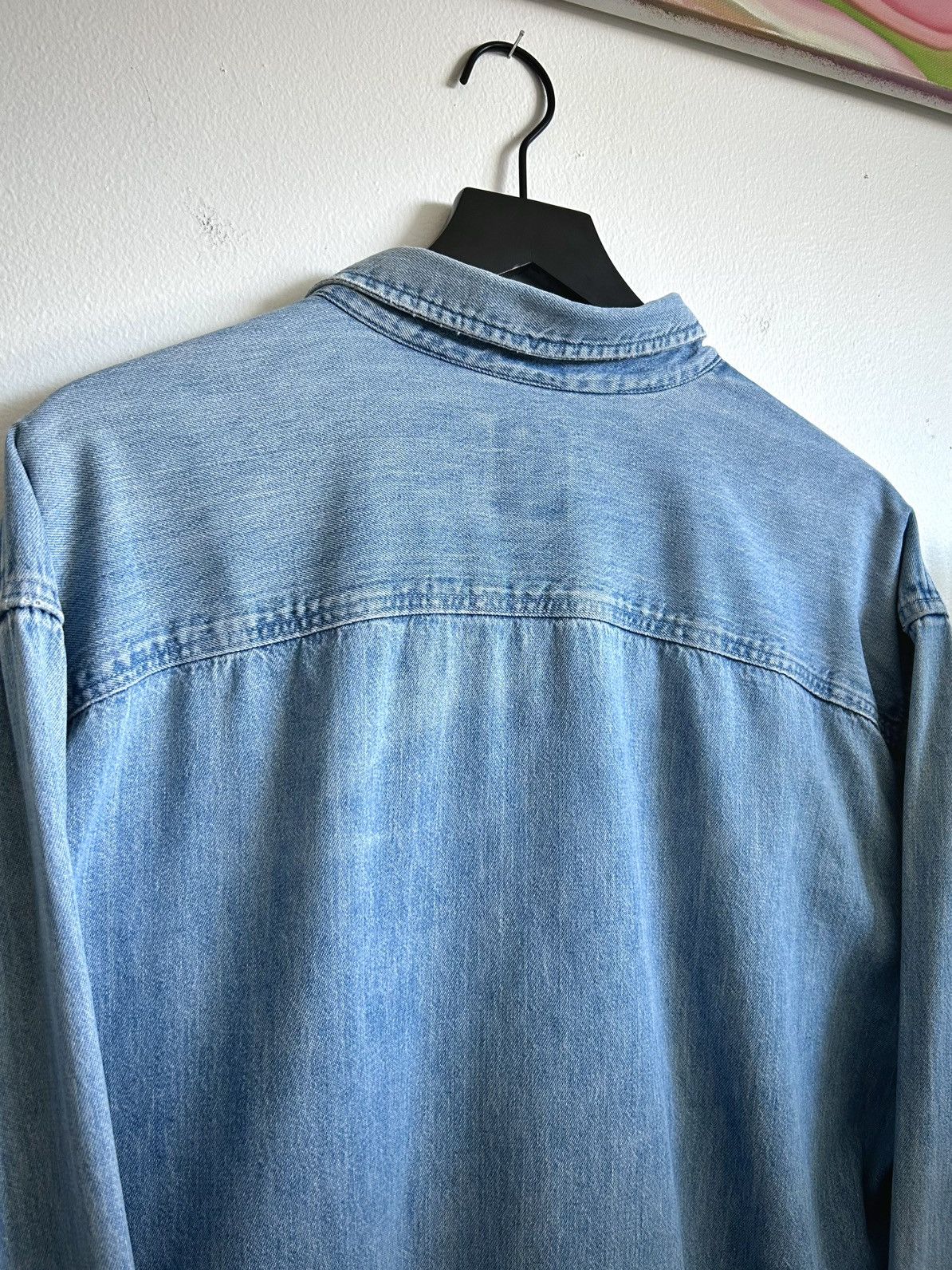 Gap Vintage 1990s GAP Cropped Denim Button Down Size US L / EU 52-54 / 3 - 4 Thumbnail