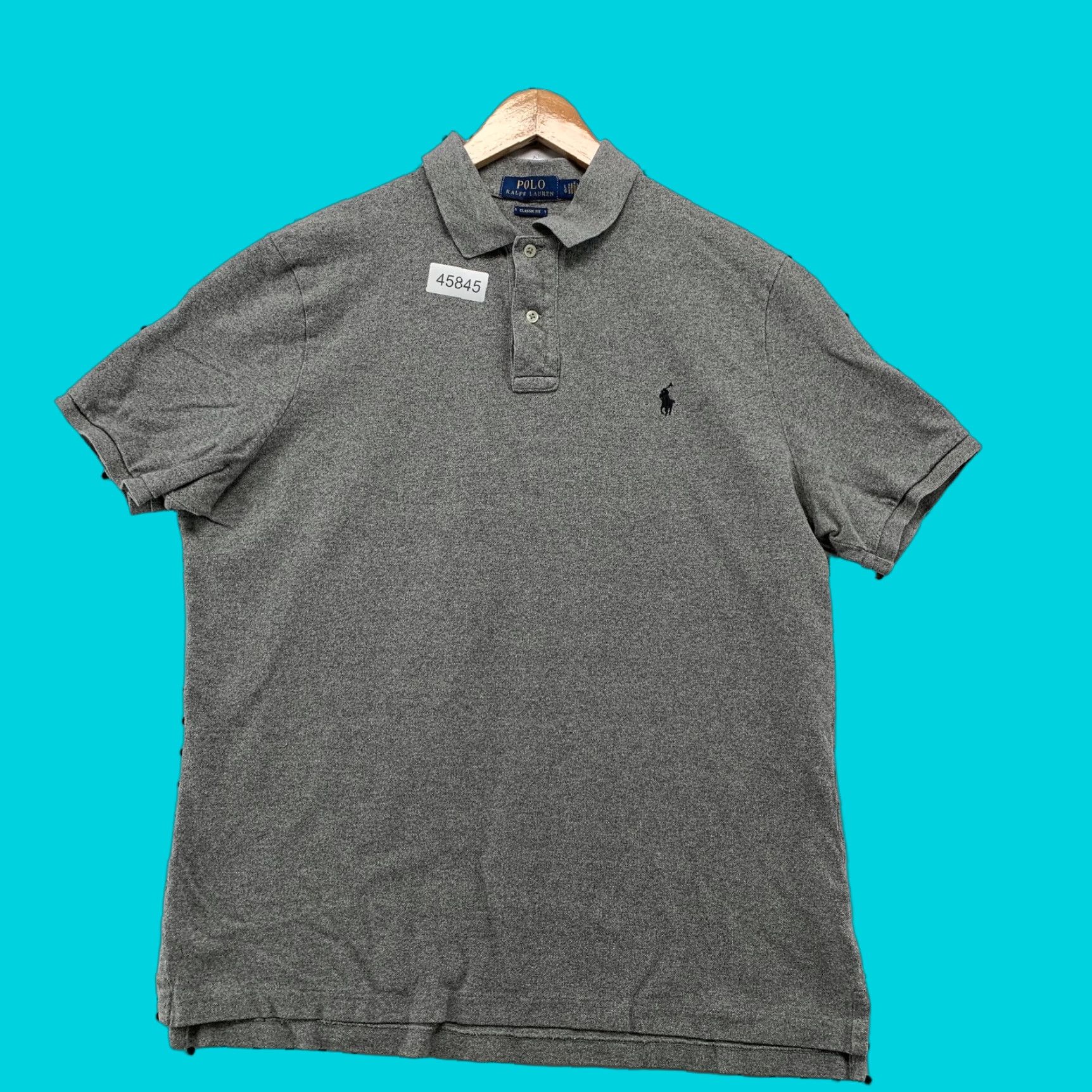 Polo Ralph Lauren Polo Ralph Lauren Shirt Mens Large Gray Classic Fit Short Sleeve Preppy Casual Size US L / EU 52-54 / 3 - 1 Thumbnail