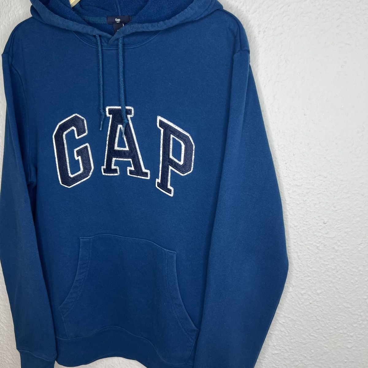 Gap × Vintage Gap Vintage Hoodie Navy Big Logo Spellout Retro Y2K Drill Size US M / EU 48-50 / 2 - 3 Thumbnail