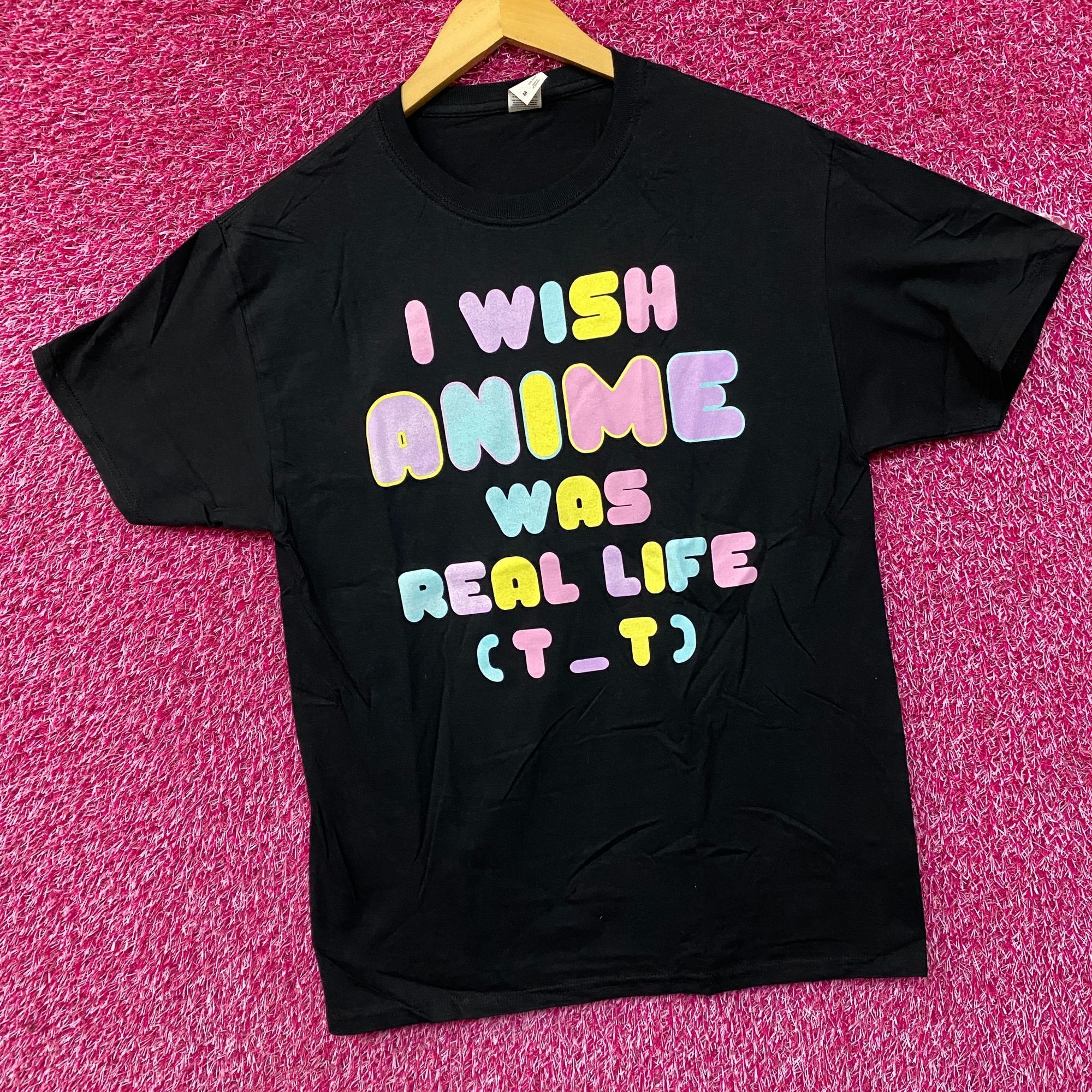 Anime I Wish Anime Was Real Life Graphic T-Shirt Medium Size US M / EU 48-50 / 2 - 3 Thumbnail