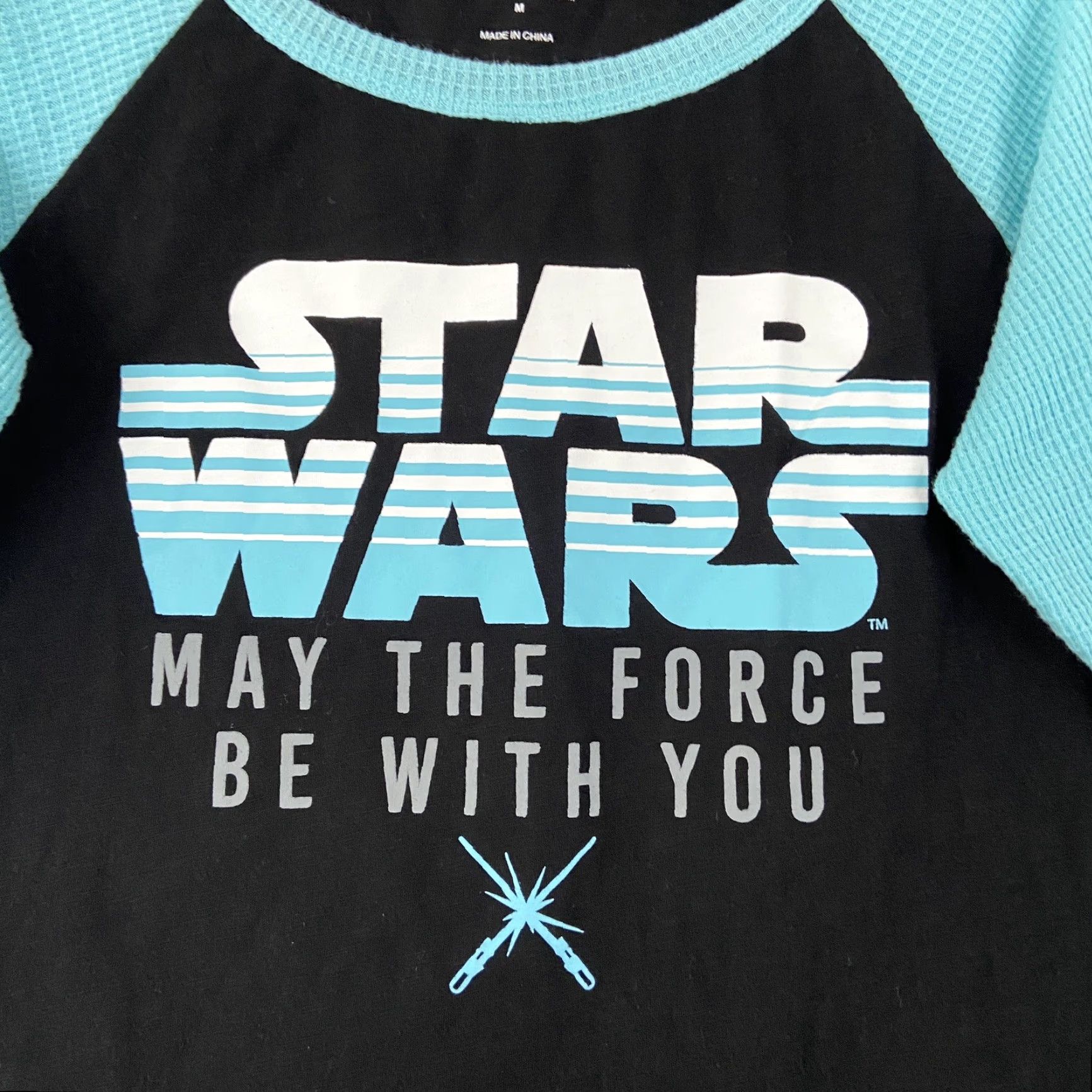 Star Wars STAR WARS Sleepwear Top Womens M Long Sleeve Blue Black Multicolor Star Wars Theme Womens M Long Sleeve Sleep Shirt Size M / US 6-8 / IT 42-44 - 4 Thumbnail