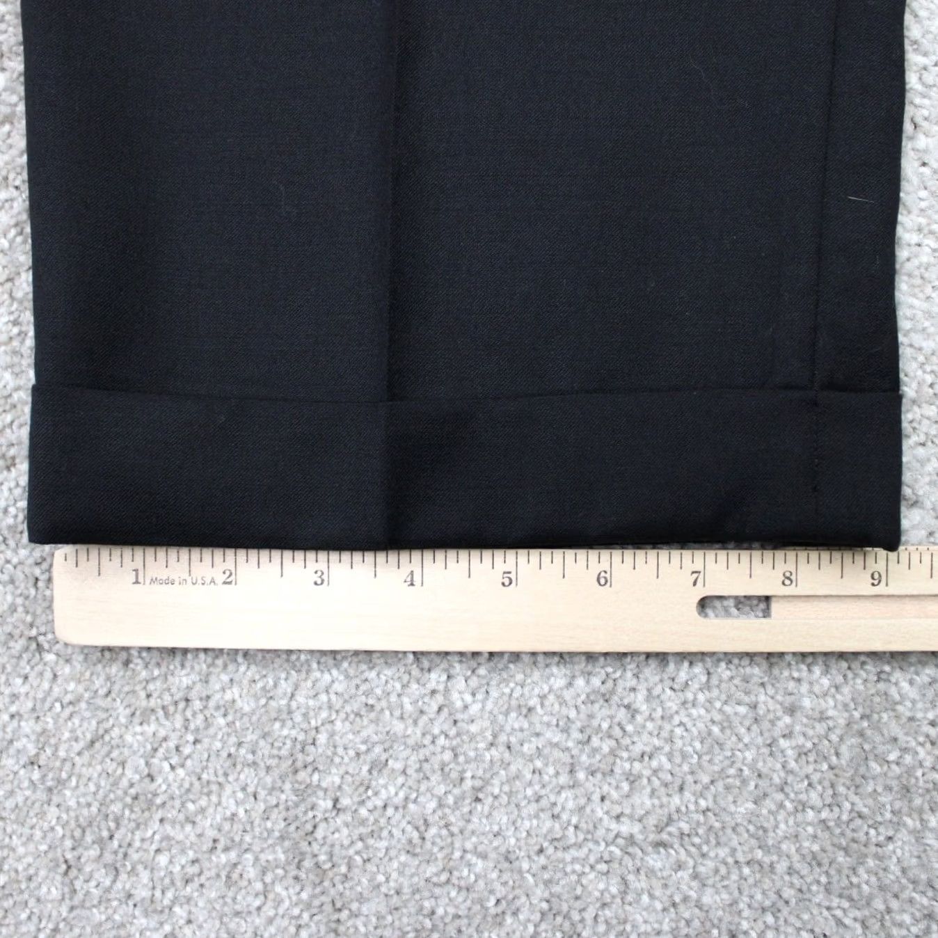 Ralph Lauren LAUREN Ralph Lauren Pants Men 38 x 28 Black Wool Pleated Cuffed 100% Wool Dress Pants Regular fit Mens Straight Leg Classic Size US 38 / EU 54 - 4 Thumbnail
