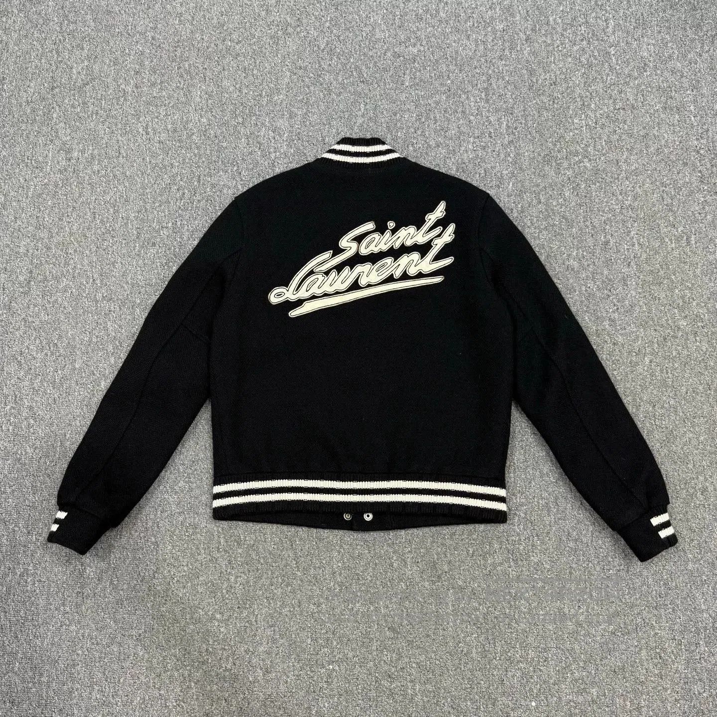 Saint Laurent Paris Saint Laurent Black Baseball Jacket. Size US S / EU 44-46 / 1 - 2 Thumbnail