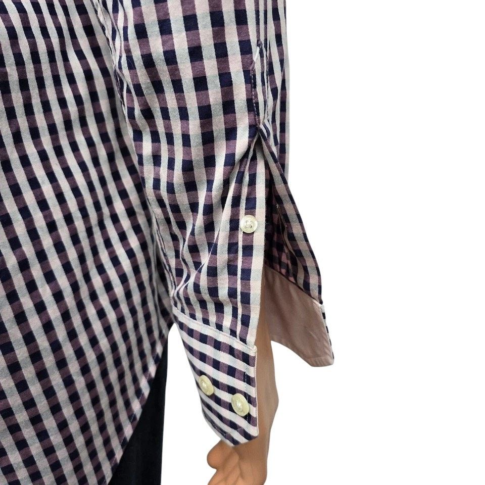Johnston & Murphy JOHNSTON & MURPHY Dress Shirt M Tailored fit Flip Cuff check Size US M / EU 48-50 / 2 - 8 Thumbnail