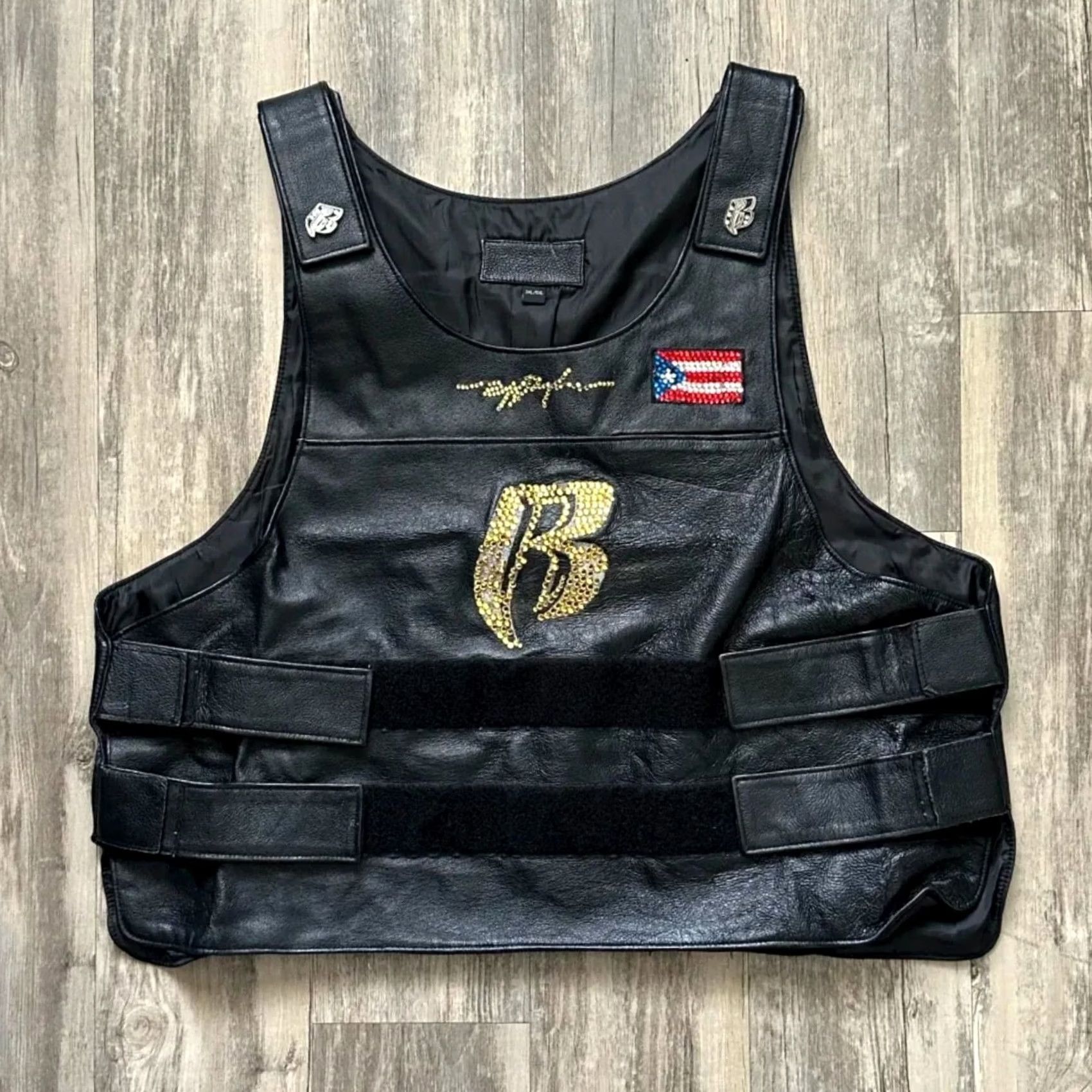 Vintage VINTAGE Ruff Ryders Leather Motorcycle Biker Vest 3XL Mens Black DMX Big Pun Fat Joe Regular 3XL Vest Size US XXL / EU 58 / 5 - 2 Thumbnail