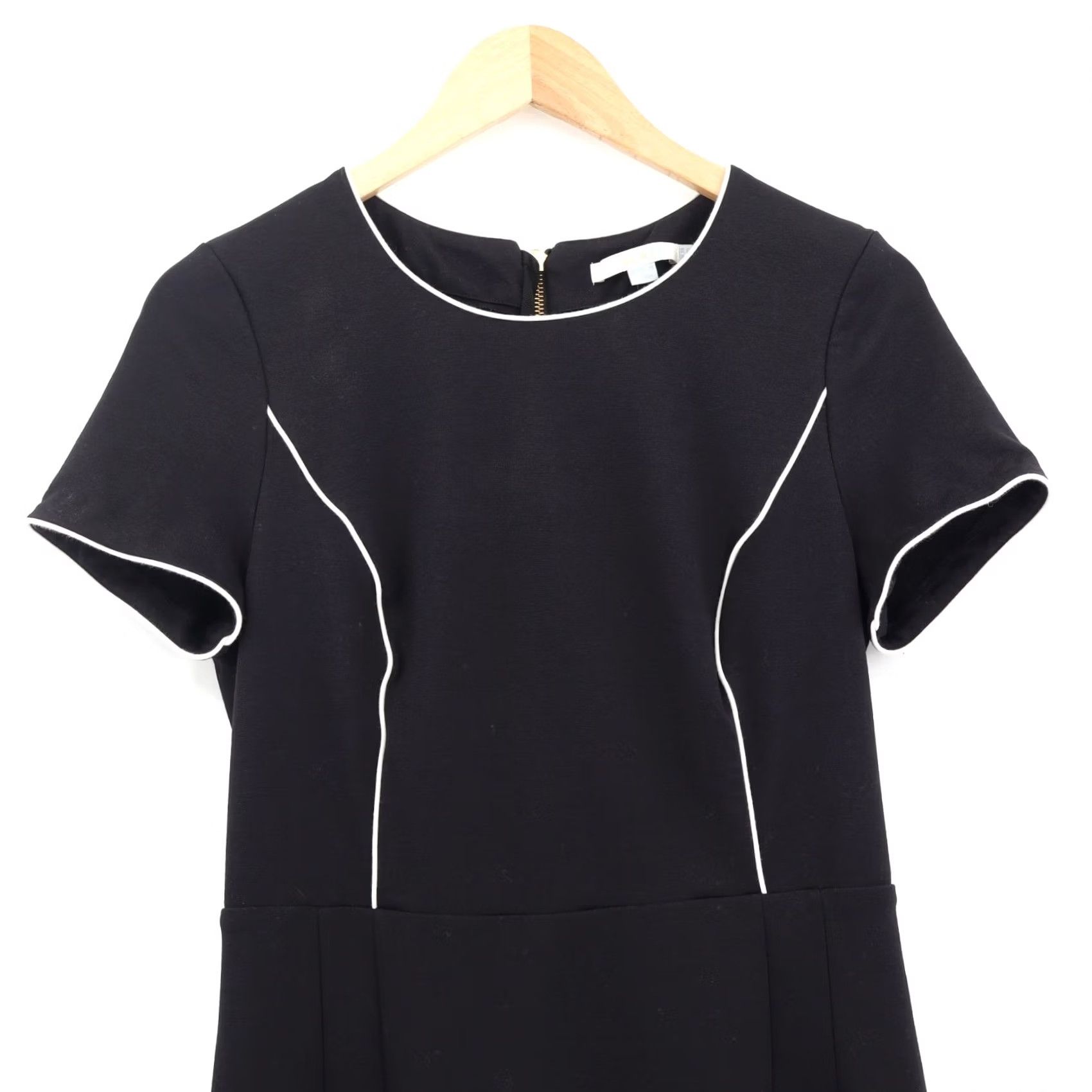 Boden Boden Dress Women's Marianna Ponte Sheath Dress Black W/White Trim Sz 10 Size L / US 10 / IT 46 - 4 Thumbnail