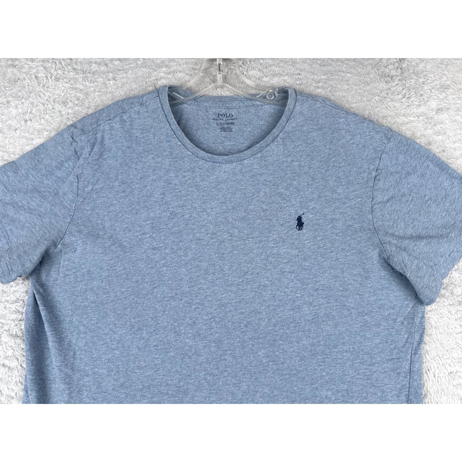 Ralph Lauren VINTAGE Polo Ralph Lauren Shirt Adult Large Blue Short Sleeve Crew Neck 100% Cotton Logo Embroidered Mens Size US L / EU 52-54 / 3 - 4 Thumbnail